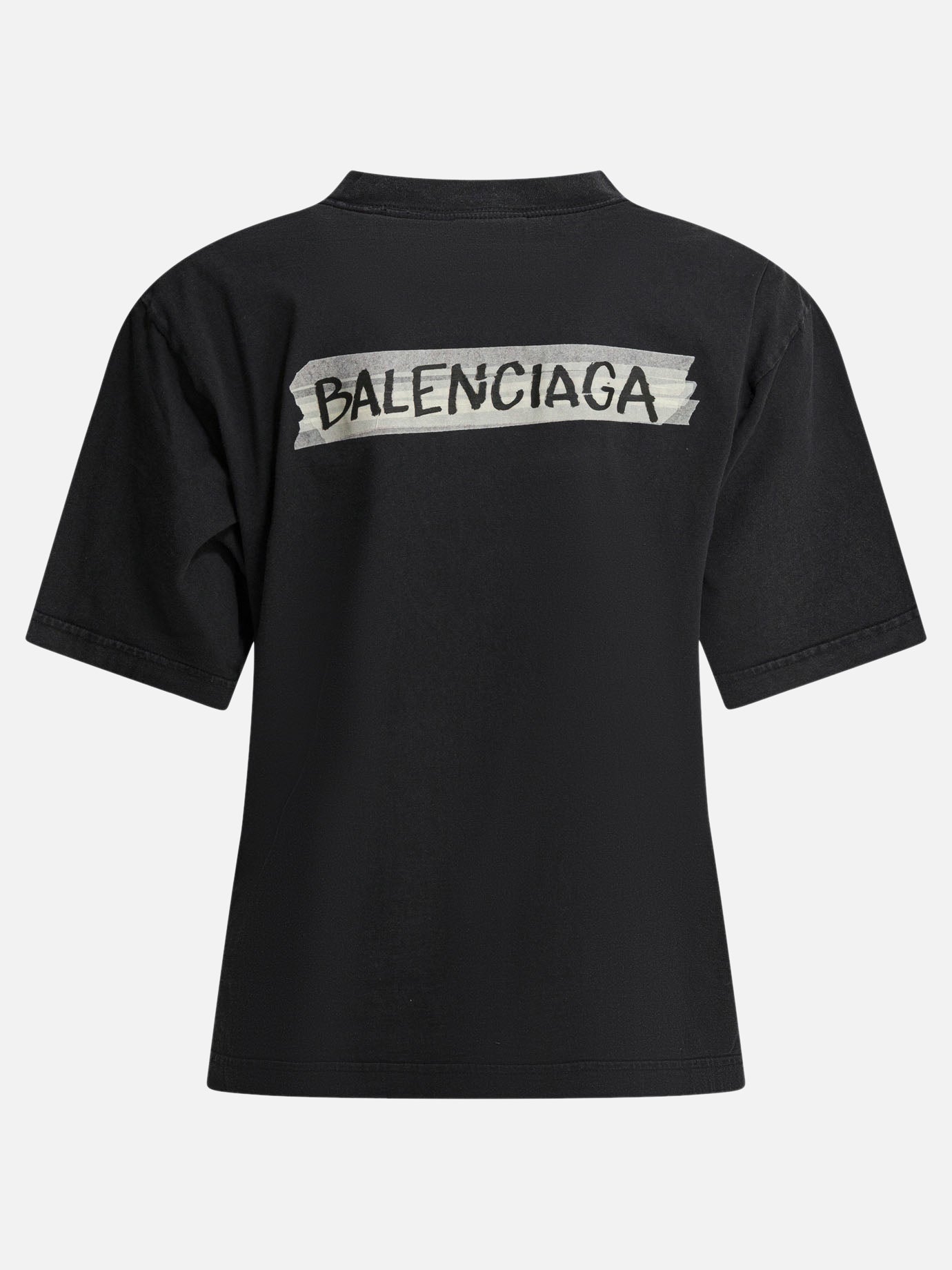T-shirt girocollo Logo  Nero - Balenciaga Donna | PDP | VIETTI Online Store | Zoom-Modal_2
