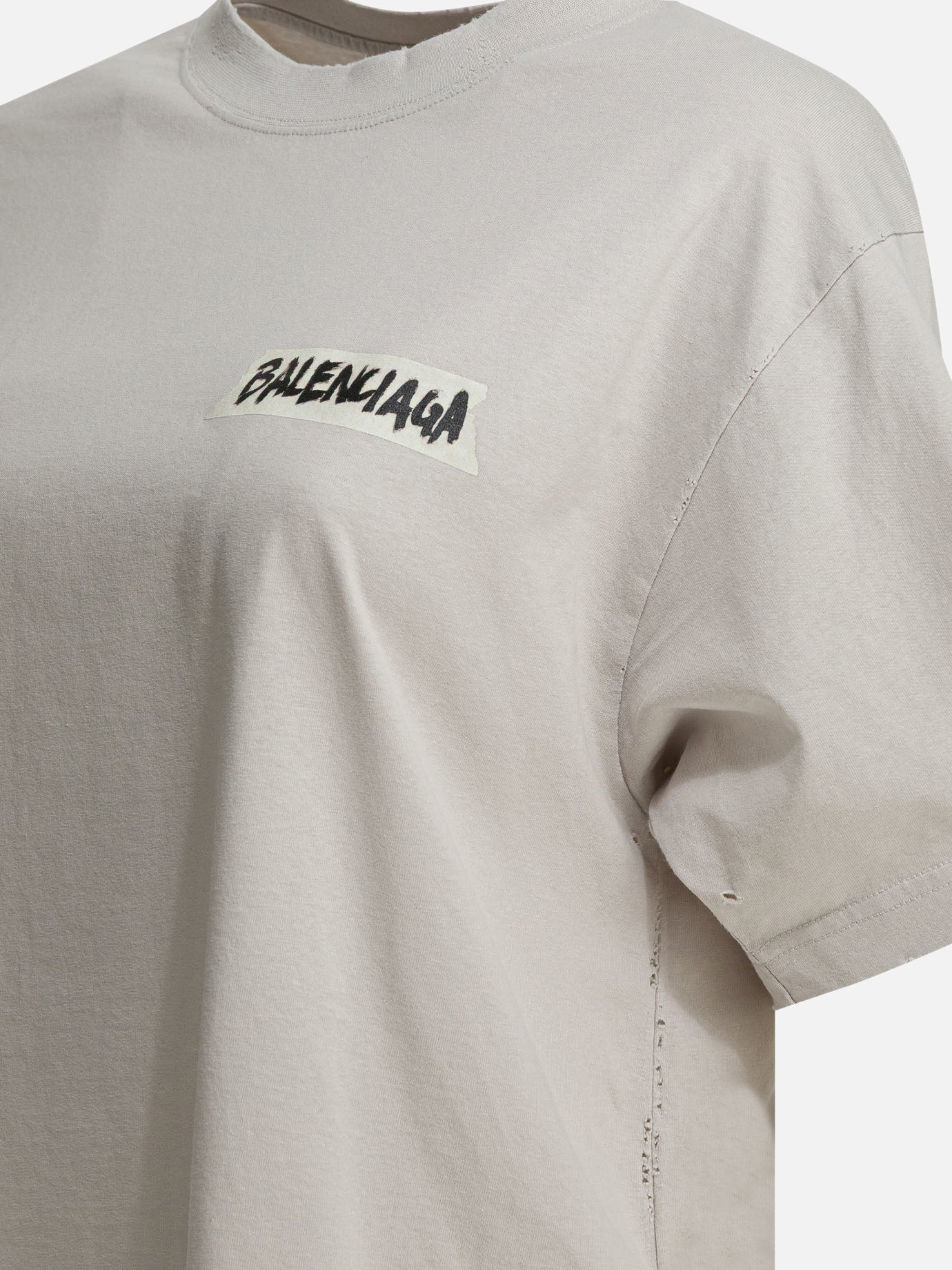 T-shirt girocollo Logo  Bianco - Balenciaga Donna | PDP | VIETTI Online Store | thumbnail_4