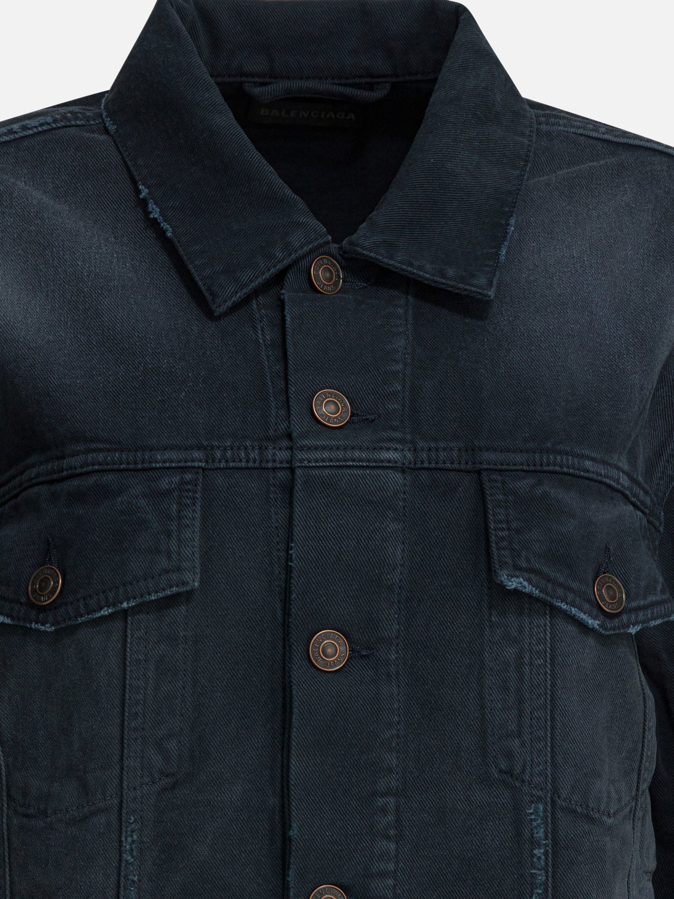 Giacche in denim Solid colour  Blu - Balenciaga Donna | PDP | VIETTI Online Store | Zoom-Modal_3
