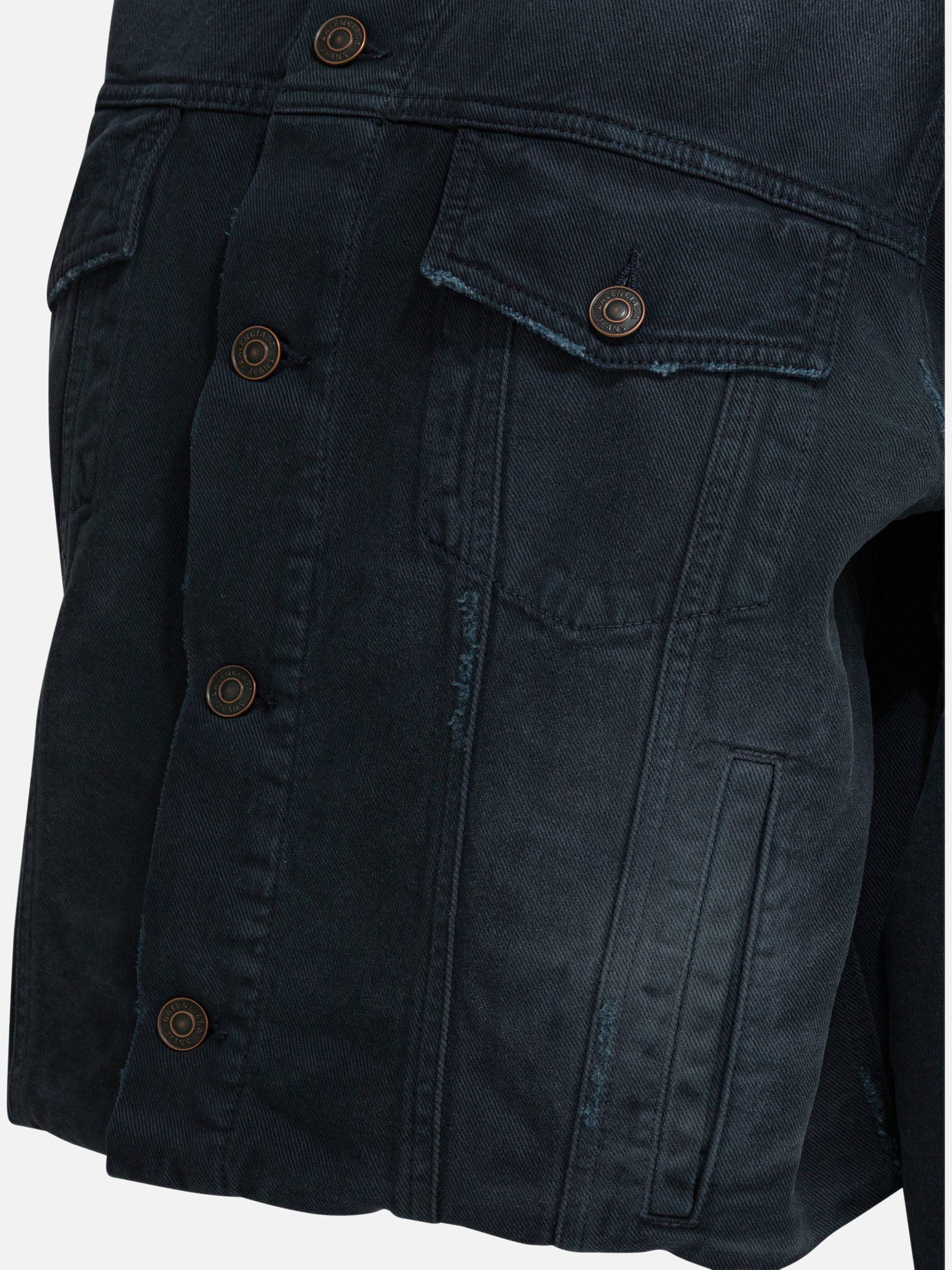 Giacche in denim Solid colour  Blu - Balenciaga Donna | PDP | VIETTI Online Store | Zoom-Modal_4
