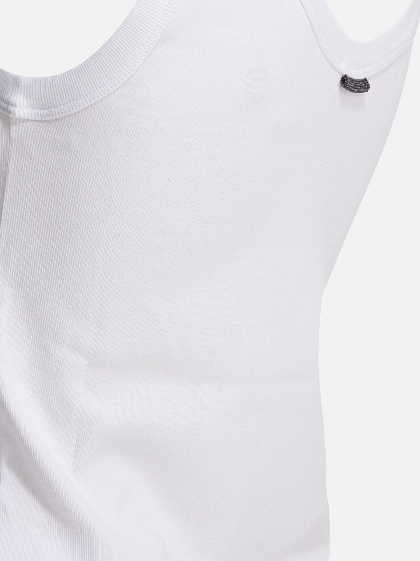 Canotte Solid colour  Bianco - Brunello Cucinelli Donna | PDP | VIETTI Online Store | Zoom-Modal_4
