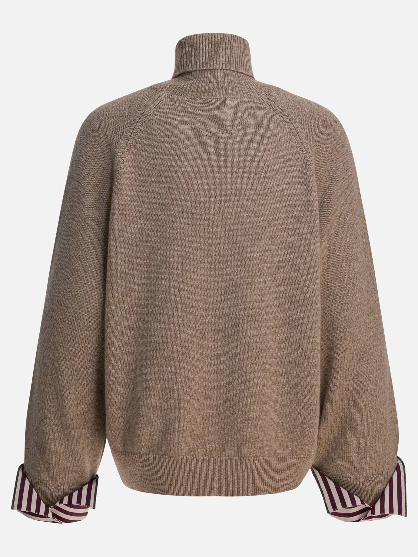 Turtleneck sweaters Solid colour  Brown - Brunello Cucinelli Women | PDP | VIETTI Online Store | Zoom-Modal_2
