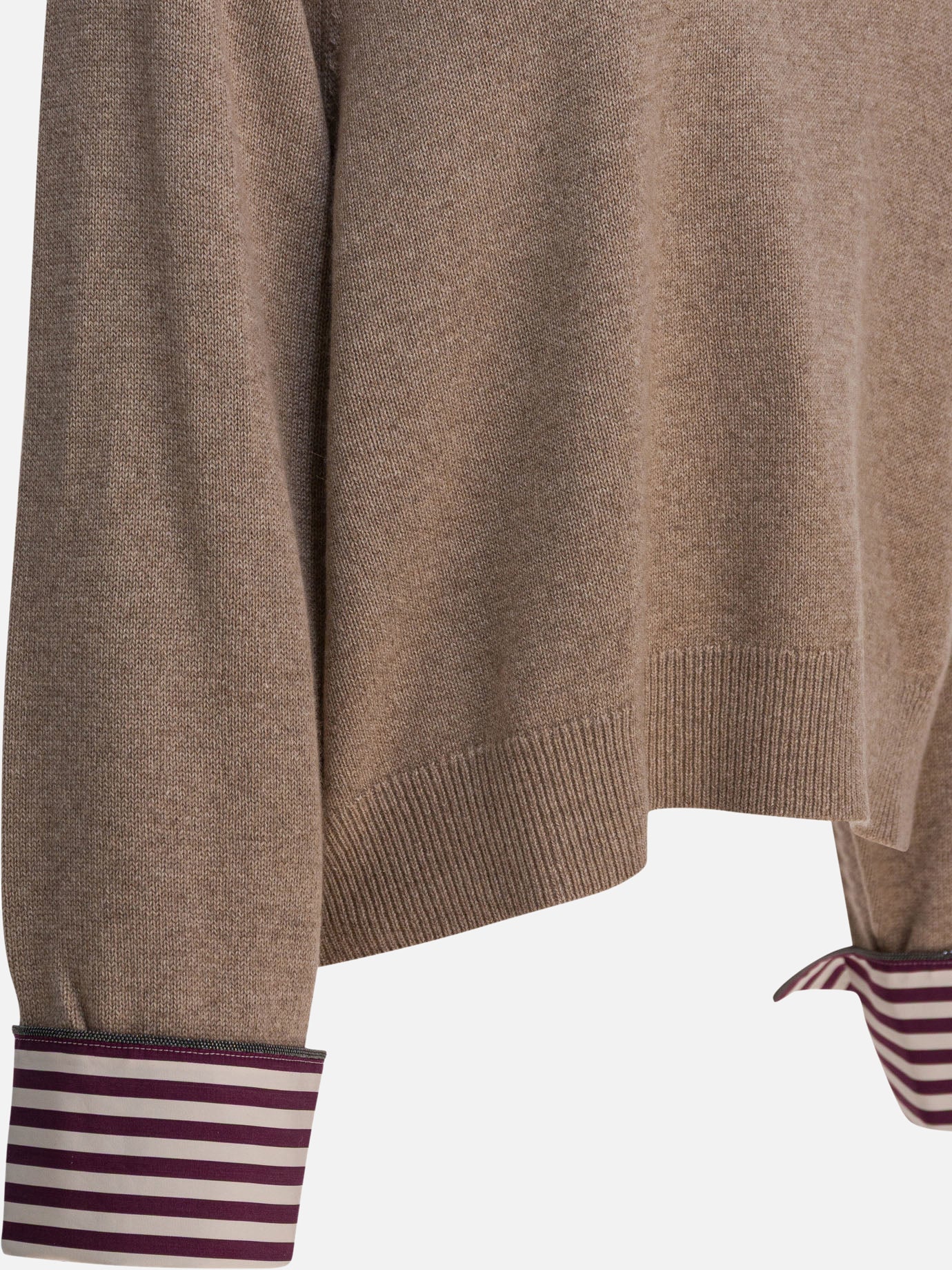 Turtleneck sweaters Solid colour  Brown - Brunello Cucinelli Women | PDP | VIETTI Online Store | thumbnail_4