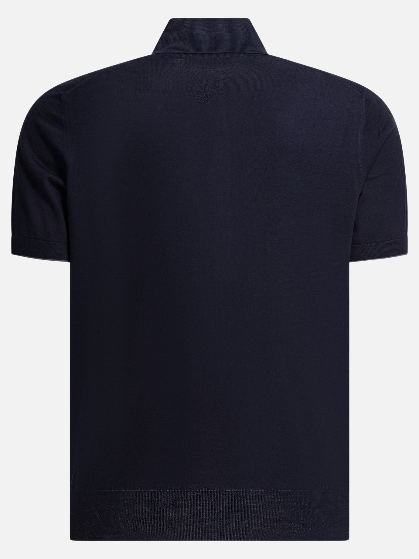 Polo con bottoni Solid colour  Blu - Brunello Cucinelli Uomo | PDP | VIETTI Online Store | thumbnail_2