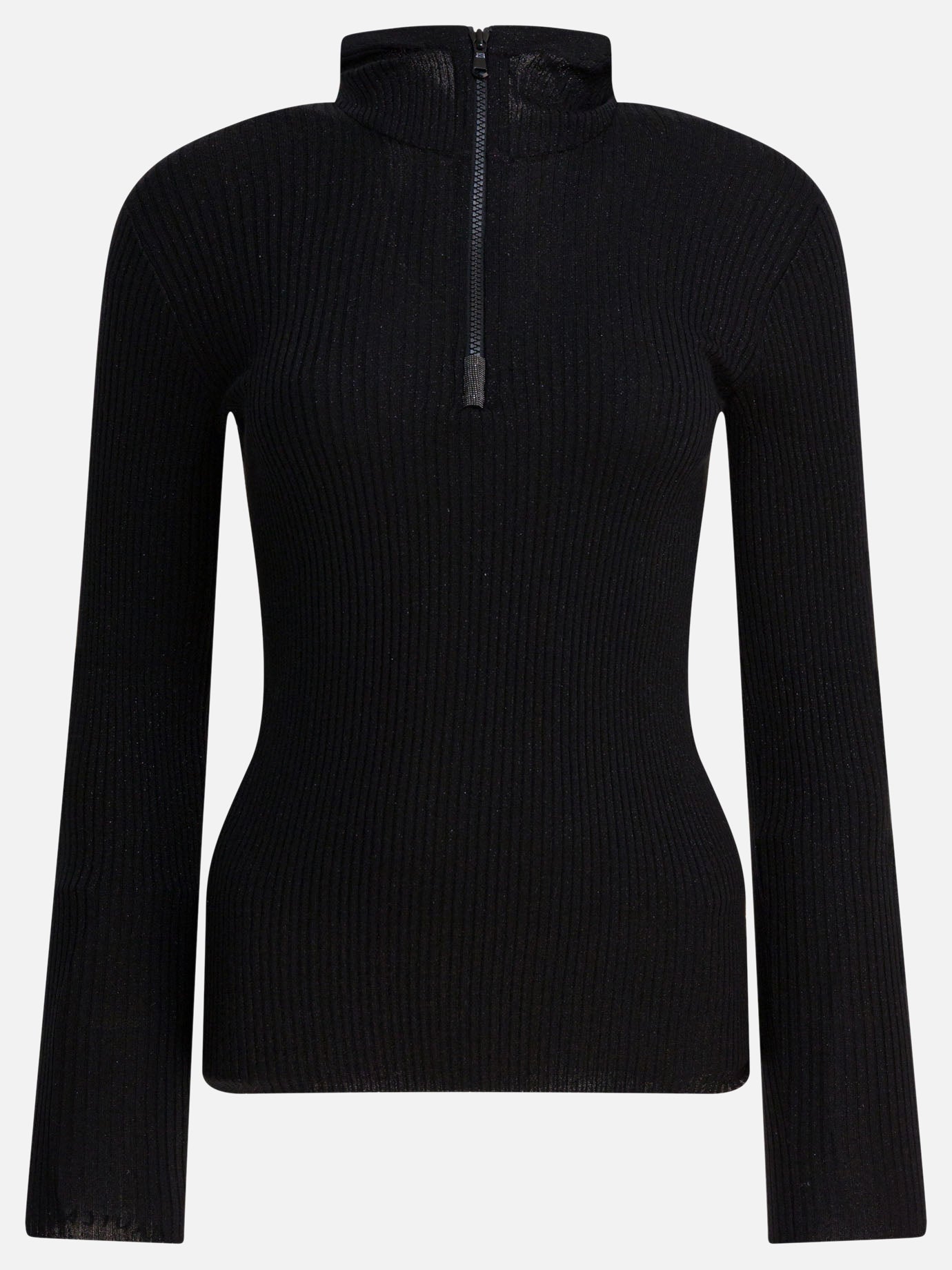 Maglioni con cappuccio Solid colour  Nero - Brunello Cucinelli Donna | PDP | VIETTI Online Store | thumbnail
