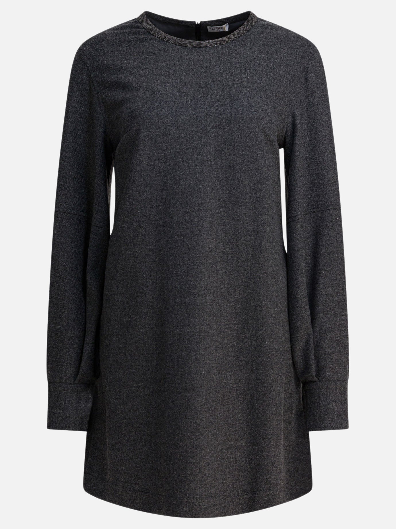 Mini dresses Solid colour  Grey - Brunello Cucinelli Women | PDP | VIETTI Online Store | Zoom-Modal
