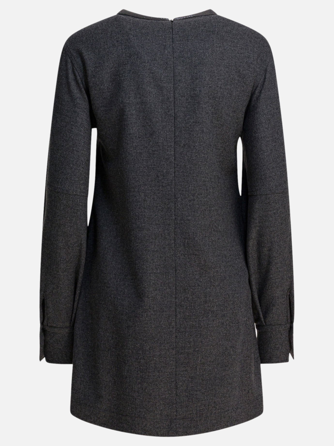 Mini dresses Solid colour  Grey - Brunello Cucinelli Women | PDP | VIETTI Online Store | Zoom-Modal_2
