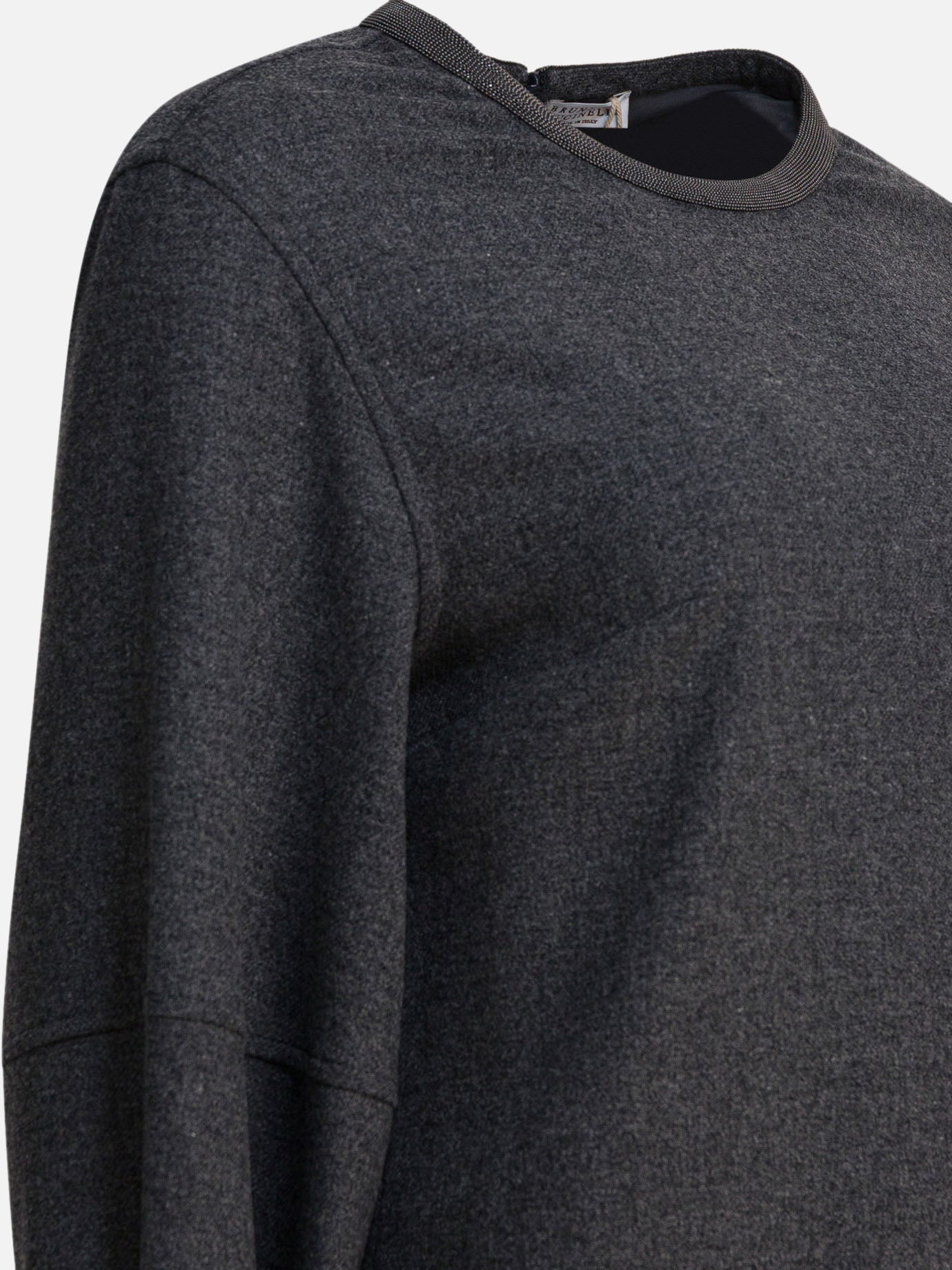 Mini dresses Solid colour  Grey - Brunello Cucinelli Women | PDP | VIETTI Online Store | thumbnail_4