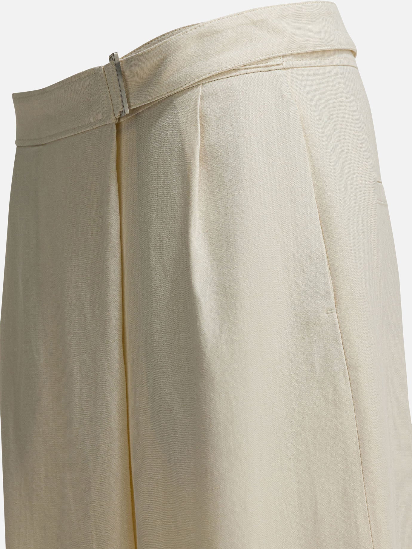 Pantaloni sartoriali Solid colour  Bianco - Brunello Cucinelli Donna | PDP | VIETTI Online Store | thumbnail_4