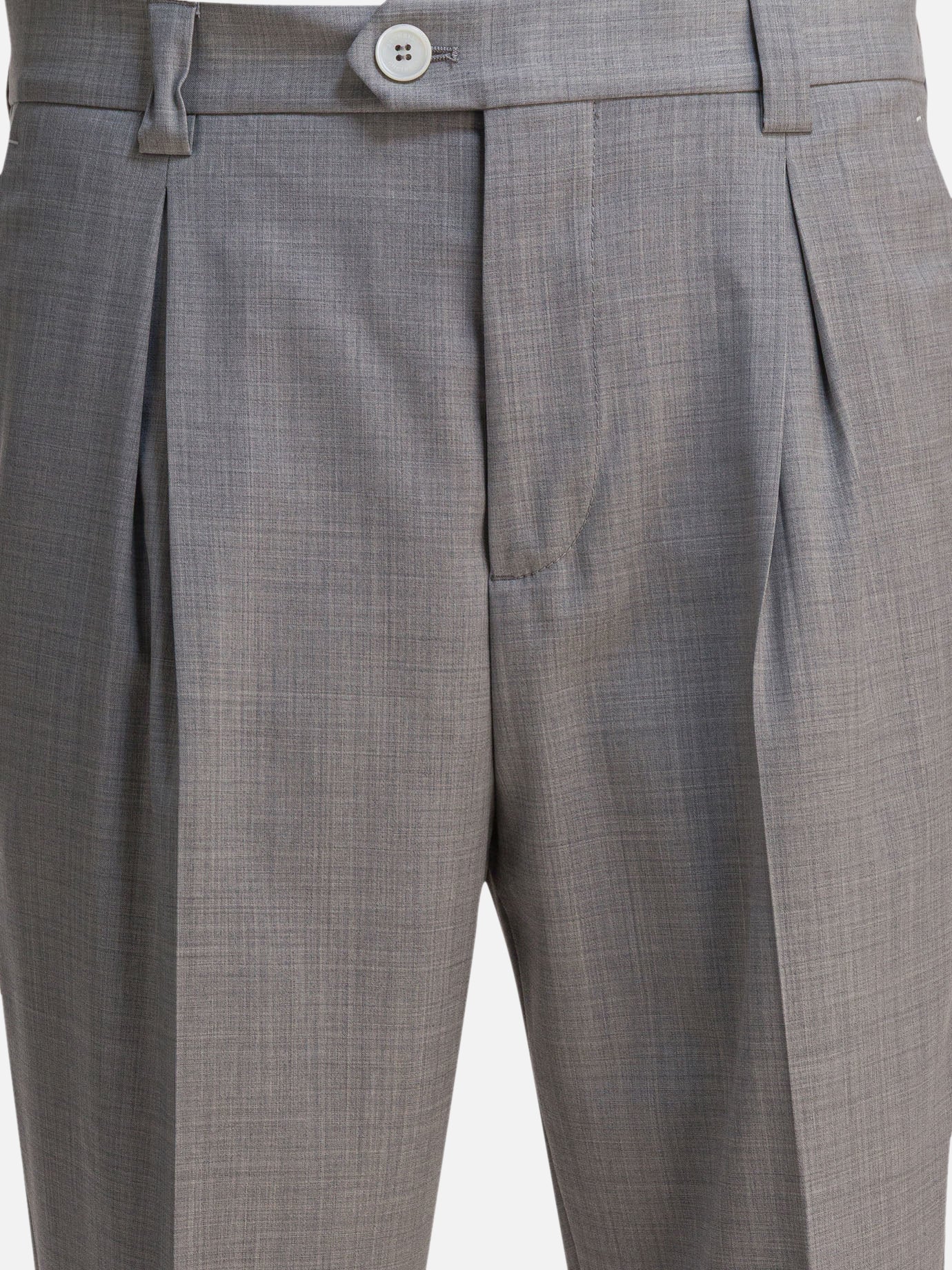 Pantaloni sartoriali Solid colour  Grigio - Brunello Cucinelli Uomo | PDP | VIETTI Online Store | thumbnail_3
