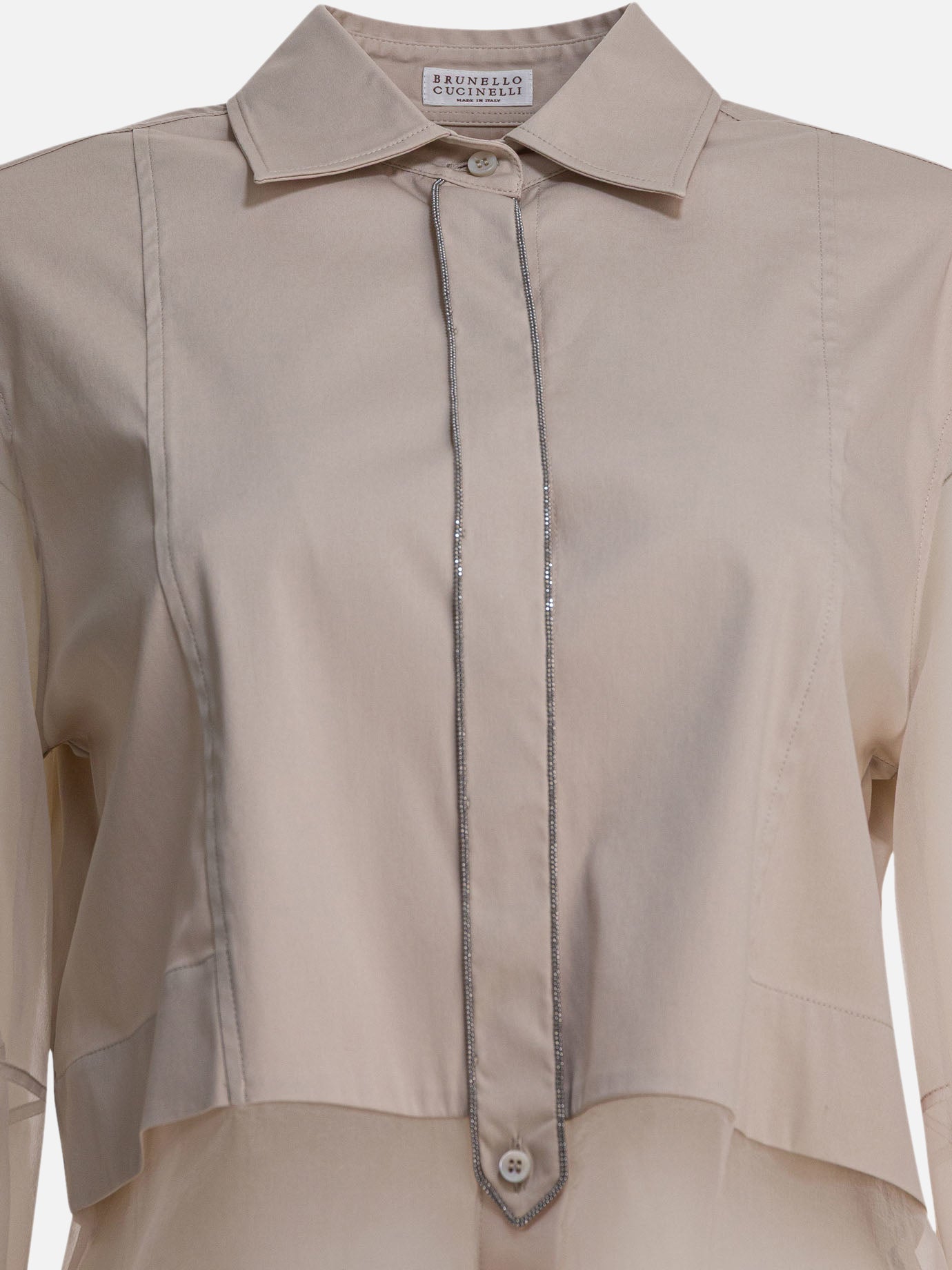 Camicie casual Solid colour  Grigio - Brunello Cucinelli Donna | PDP | VIETTI Online Store | Zoom-Modal_3
