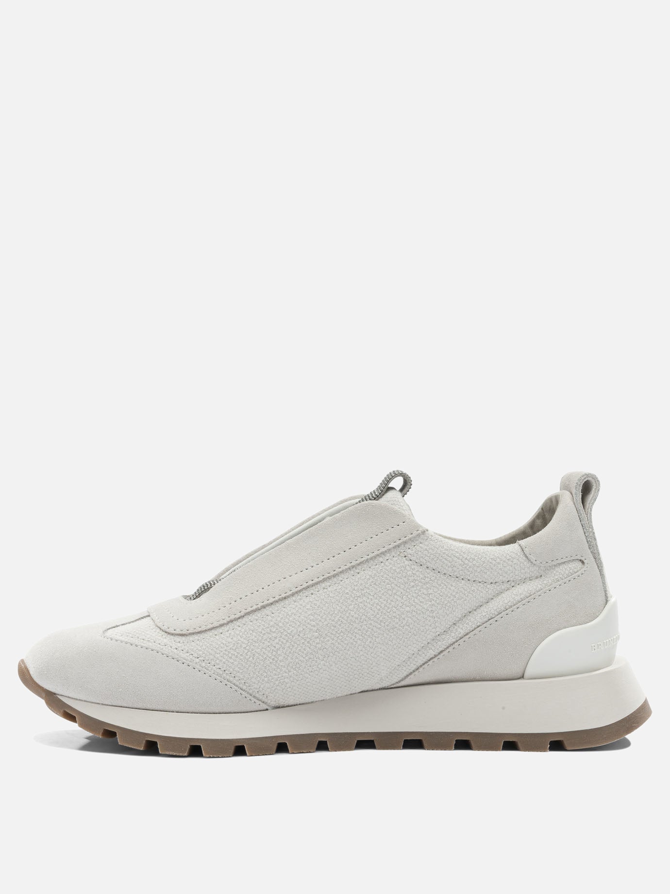 Sneaker basse 63% cotton 37% linen - 100% rubber  Bianco - Brunello Cucinelli Donna | PDP | VIETTI Online Store | Zoom-Modal_3
