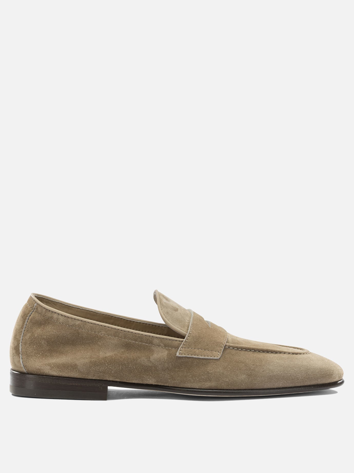 Mocassini 100% suede - 100% leather  Beige - Brunello Cucinelli Uomo | PDP | VIETTI Online Store | thumbnail