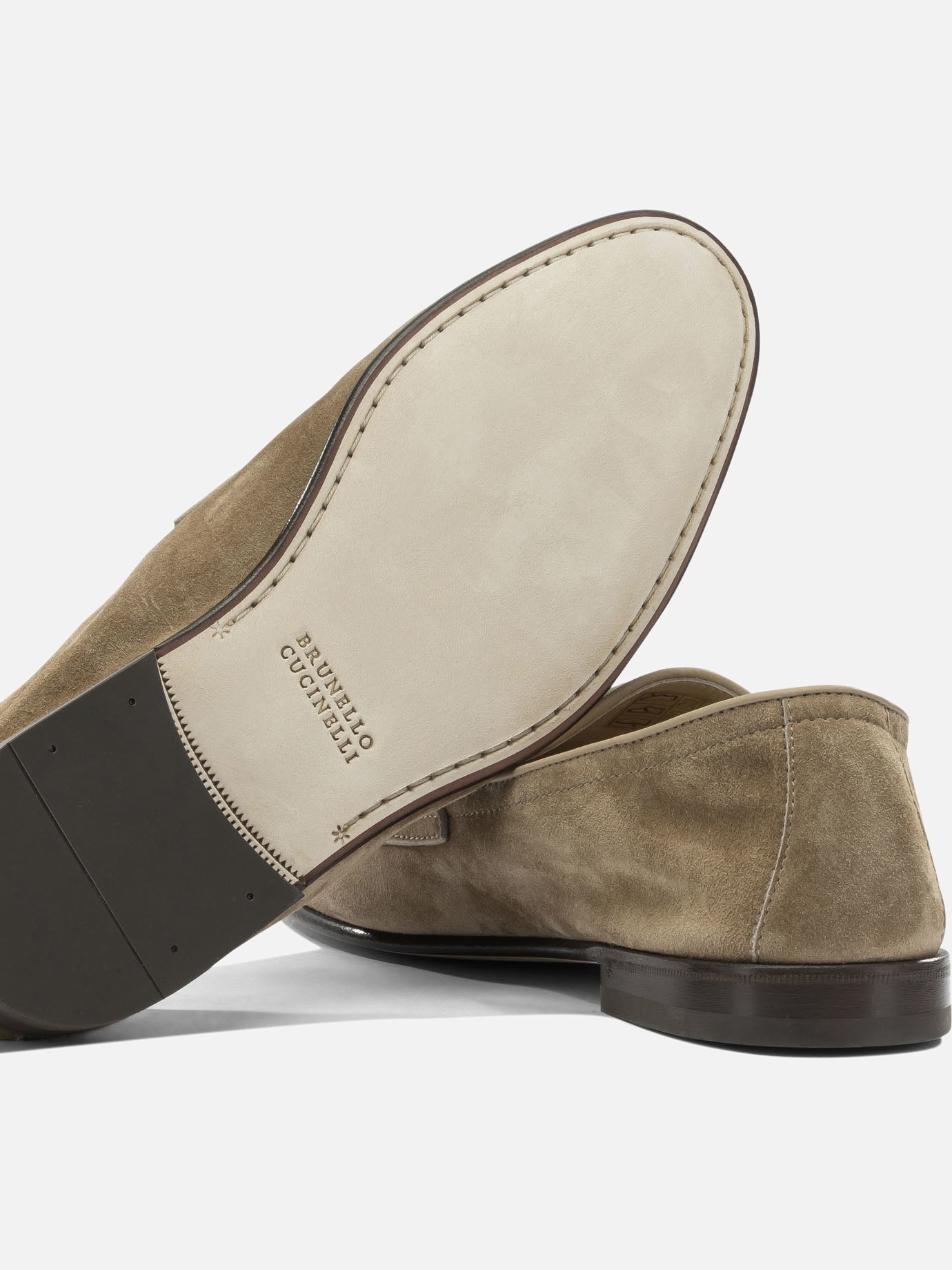 Mocassini 100% suede - 100% leather  Beige - Brunello Cucinelli Uomo | PDP | VIETTI Online Store | Zoom-Modal_5
