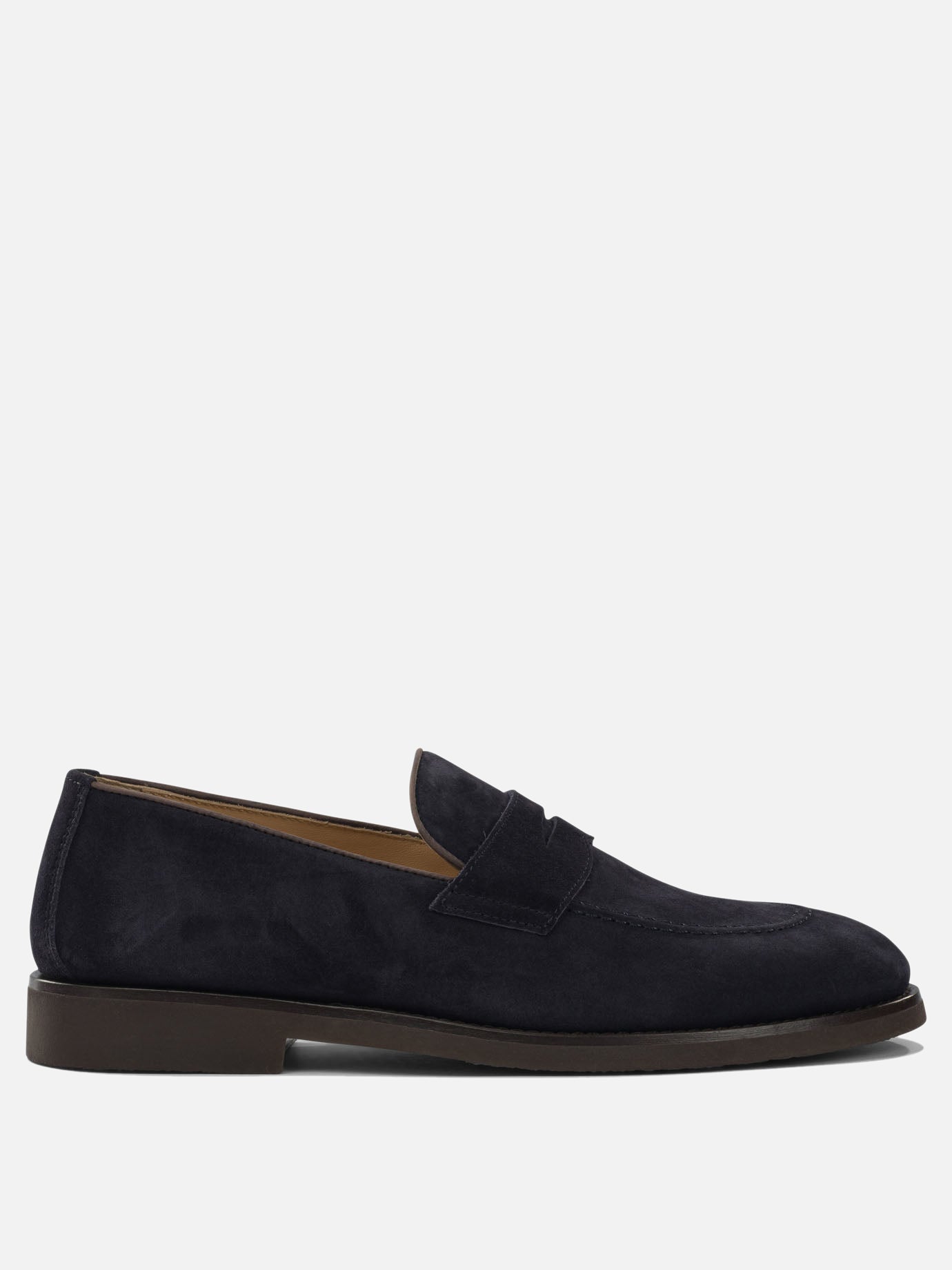 Loafers 100% suede - 100% rubber  Brown - Brunello Cucinelli Men | PDP | VIETTI Online Store | thumbnail