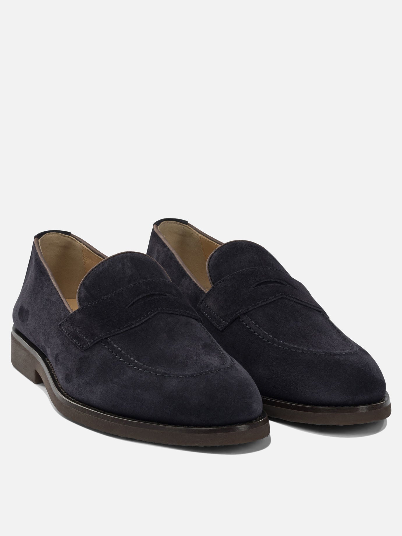 Loafers 100% suede - 100% rubber  Brown - Brunello Cucinelli Men | PDP | VIETTI Online Store | Zoom-Modal_2
