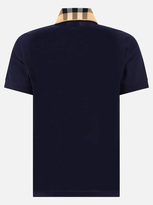 Polo con bottoni Check  Blu - Burberry Uomo | PLP | VIETTI Online Store | 2

