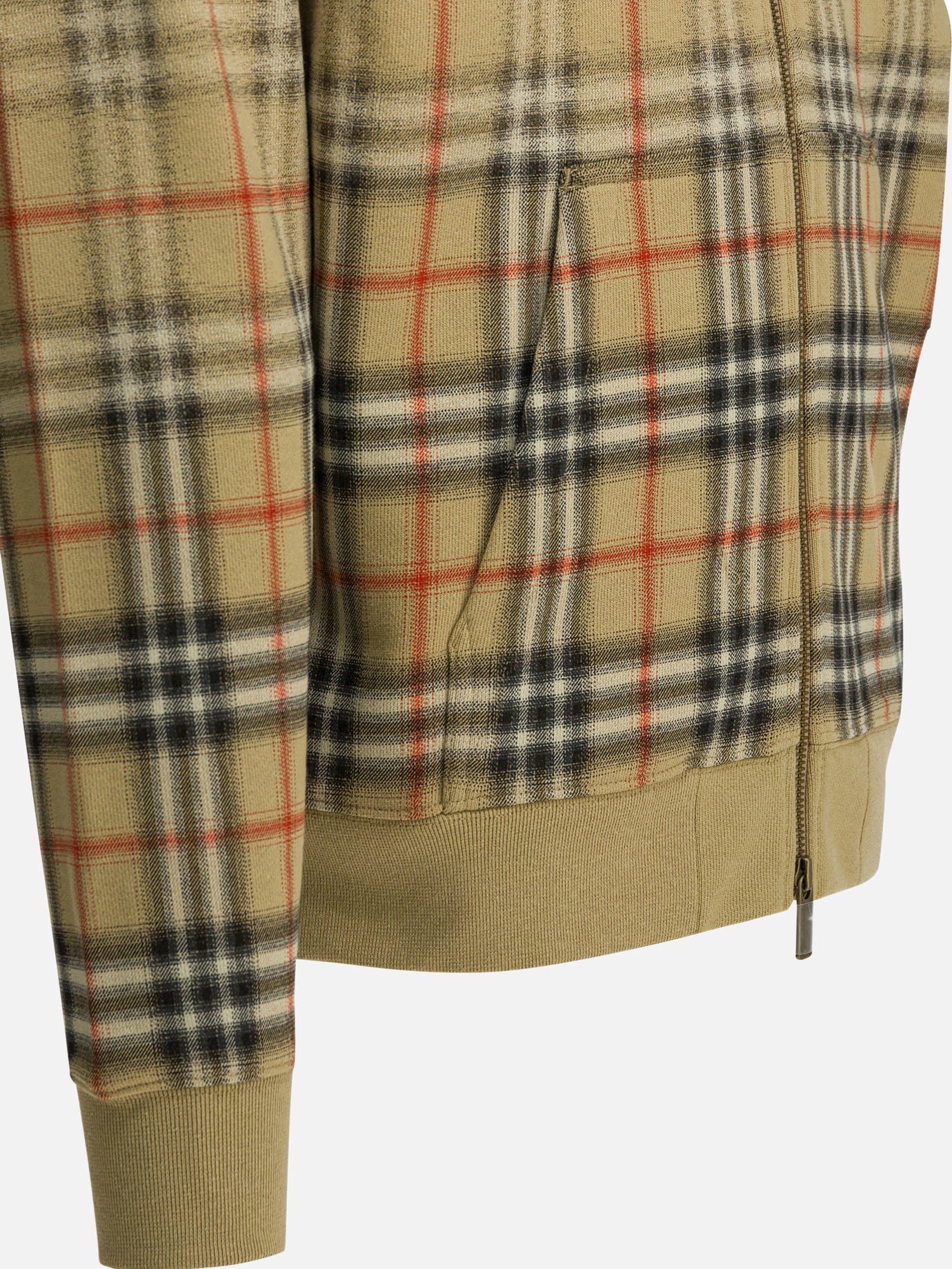 Felpe con zip Check  Beige - Burberry Uomo | PDP | VIETTI Online Store | thumbnail_4