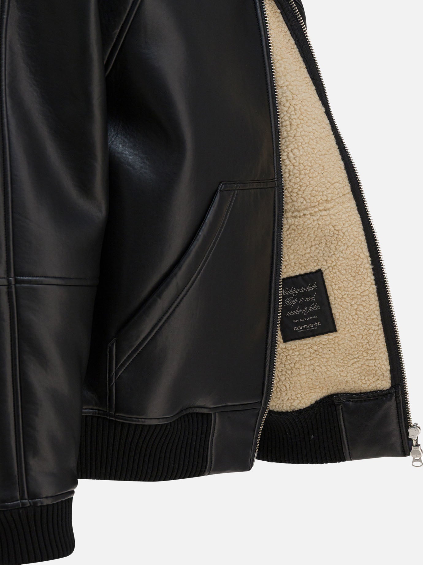 Giacche in pelle Solid colour  Nero - Carhartt WIP Uomo | PDP | VIETTI Online Store | Zoom-Modal_4
