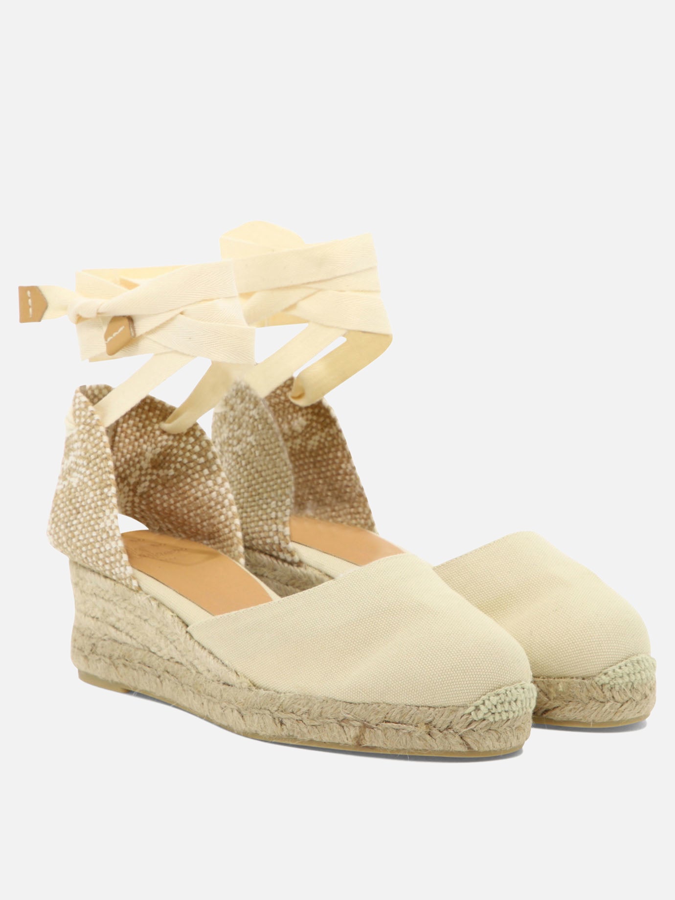 Heeled espadrilles 100% organic cotton - 100% rubber  Beige - Castañer Women | PDP | VIETTI Online Store | thumbnail_2