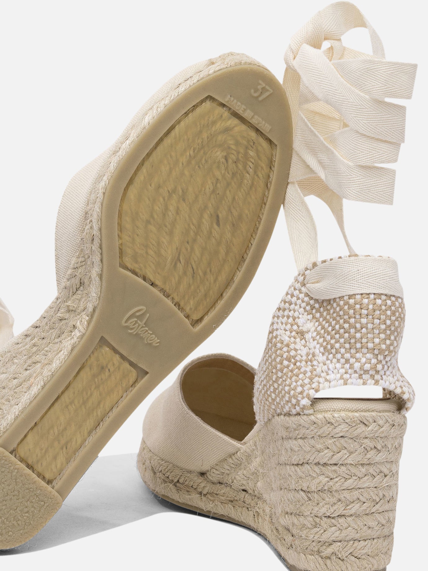 Heeled espadrilles 100% organic cotton - 100% rubber  Beige - Castañer Women | PDP | VIETTI Online Store | Zoom-Modal_5

