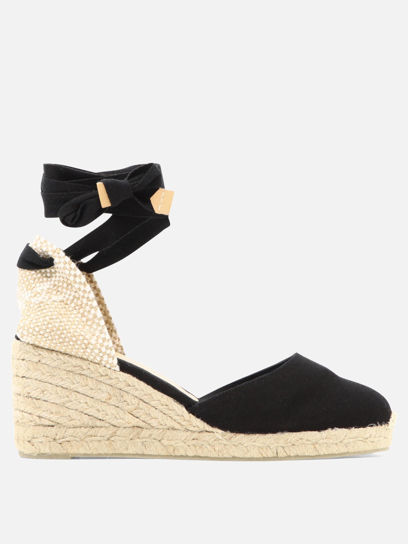 Espadrilles alte 100% organic cotton - 100% rubber  Nero - Castañer Donna | PDP | VIETTI Online Store | Zoom-Modal

