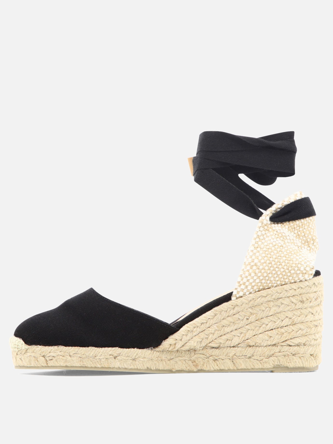 Espadrilles alte 100% organic cotton - 100% rubber  Nero - Castañer Donna | PDP | VIETTI Online Store | thumbnail_3