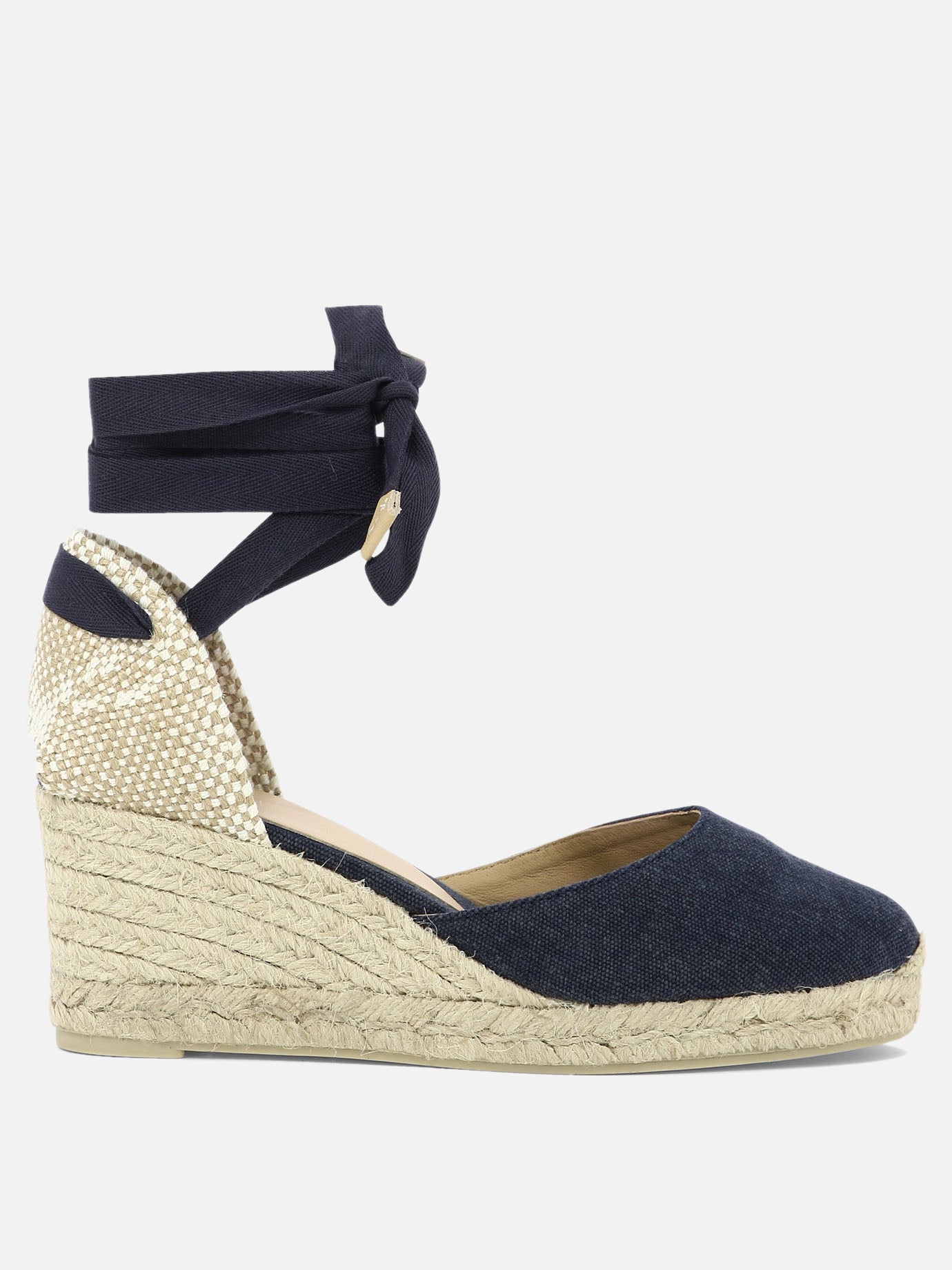Heeled espadrilles 100% organic cotton - 100% rubber  Blue - Castañer Women | PDP | VIETTI Online Store | Zoom-Modal
