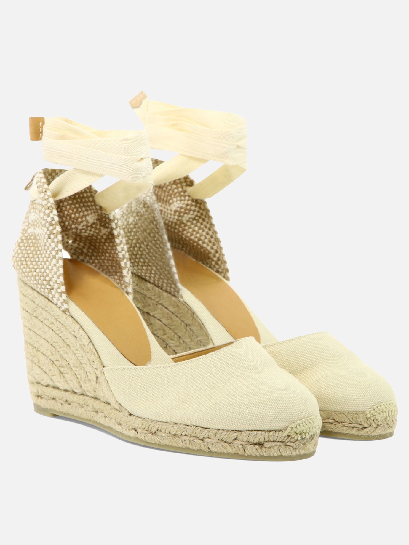 Espadrilles alte 100% organic cotton - 100% rubber  Bianco - Castañer Donna | PDP | VIETTI Online Store | Zoom-Modal_2
