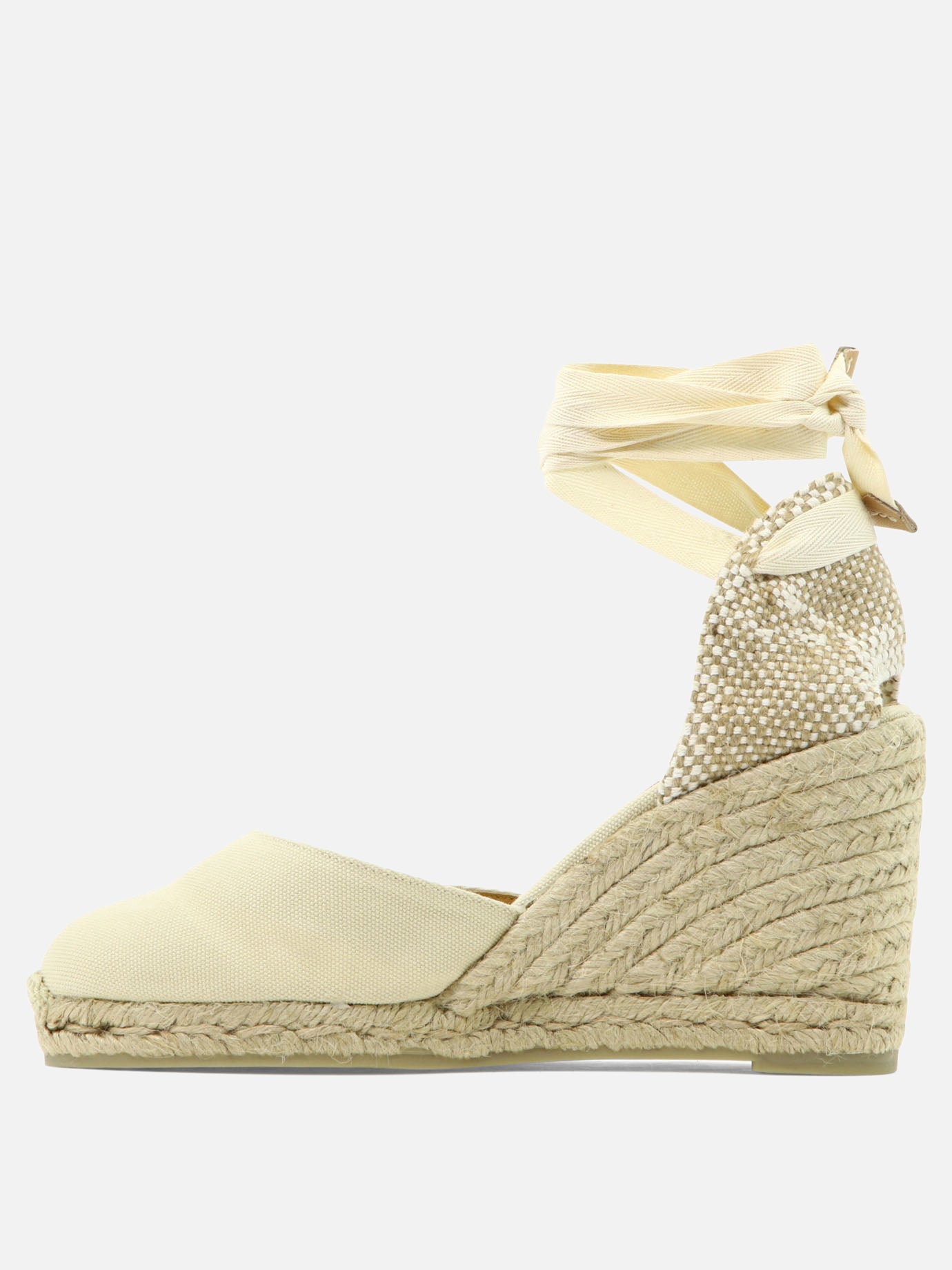 Espadrilles alte 100% organic cotton - 100% rubber  Bianco - Castañer Donna | PDP | VIETTI Online Store | thumbnail_3