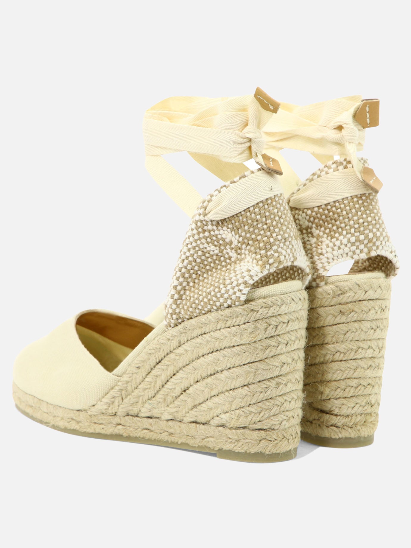 Espadrilles alte 100% organic cotton - 100% rubber  Bianco - Castañer Donna | PDP | VIETTI Online Store | Zoom-Modal_4
