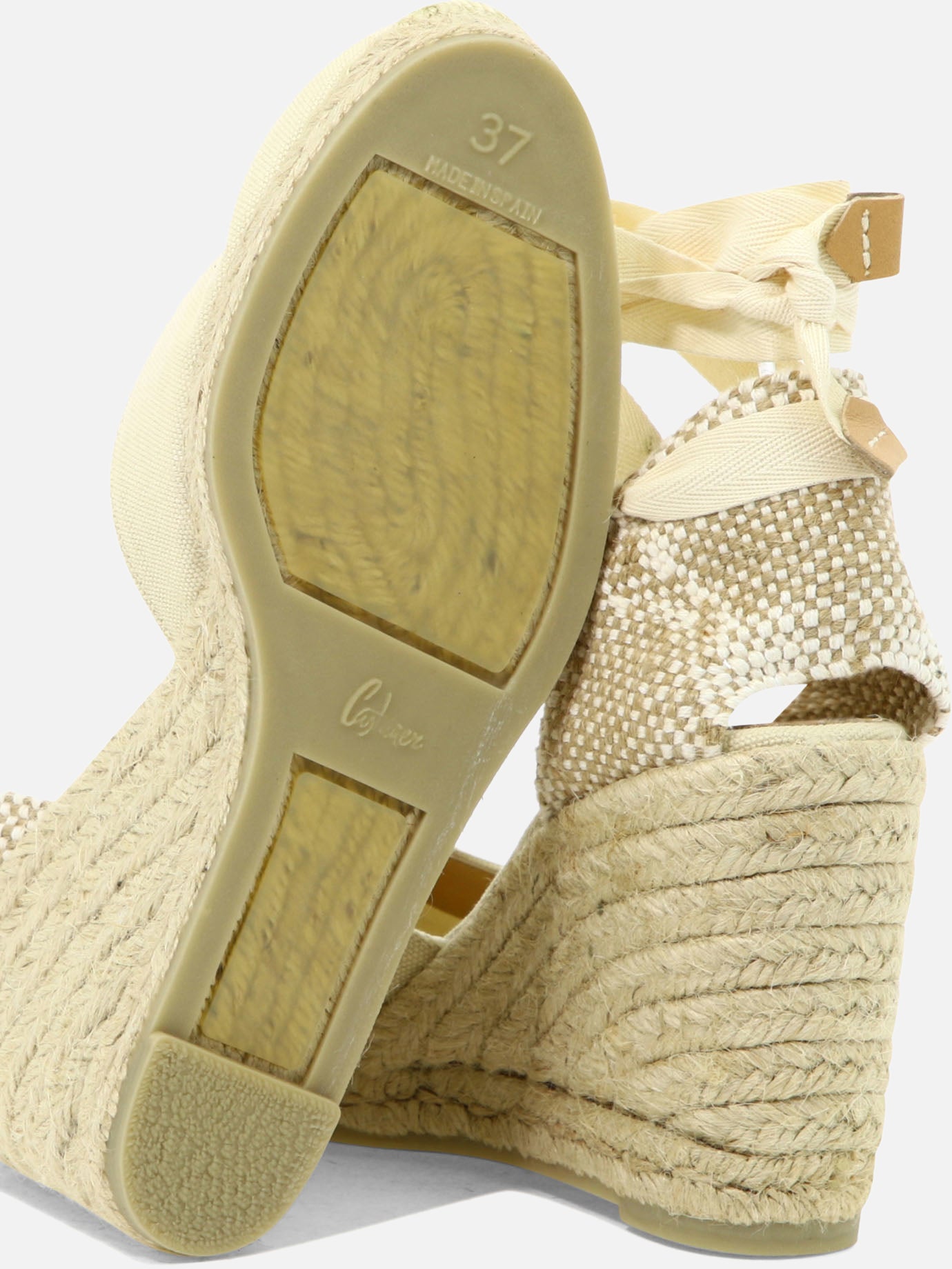 Espadrilles alte 100% organic cotton - 100% rubber  Bianco - Castañer Donna | PDP | VIETTI Online Store | Zoom-Modal_5
