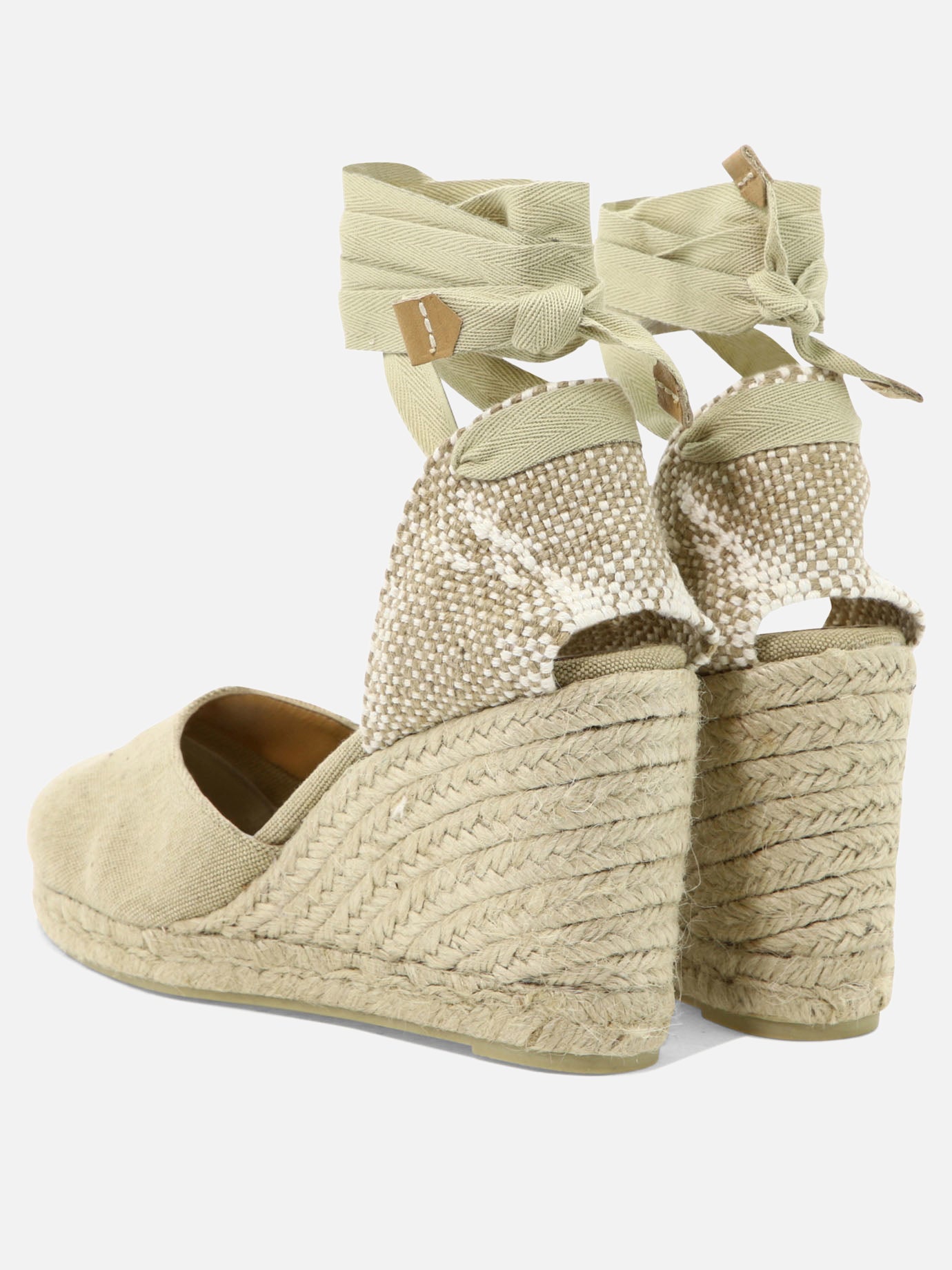 Heeled espadrilles 100% cotton - 100% rubber  Beige - Castañer Women | PDP | VIETTI Online Store | Zoom-Modal_4
