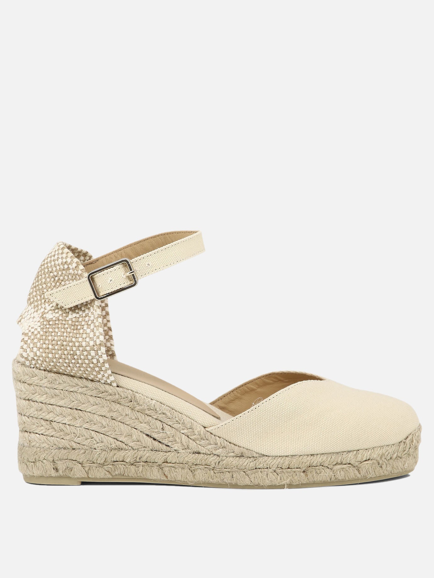 Espadrilles alte 100% organic cotton - 100% rubber  Beige - Castañer Donna | PDP | VIETTI Online Store | Zoom-Modal
