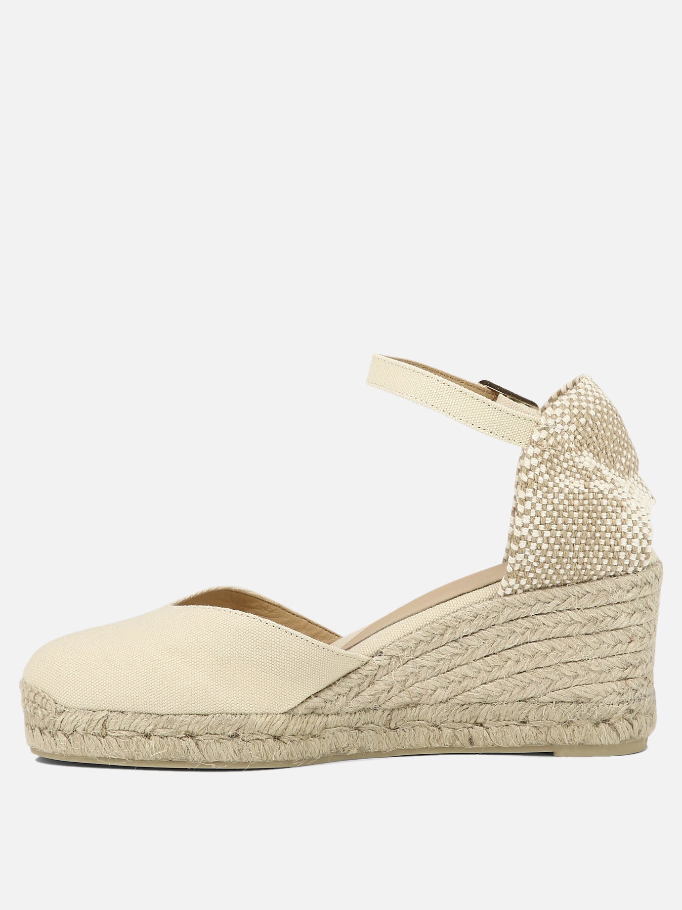 Espadrilles alte 100% organic cotton - 100% rubber  Beige - Castañer Donna | PDP | VIETTI Online Store | thumbnail_3