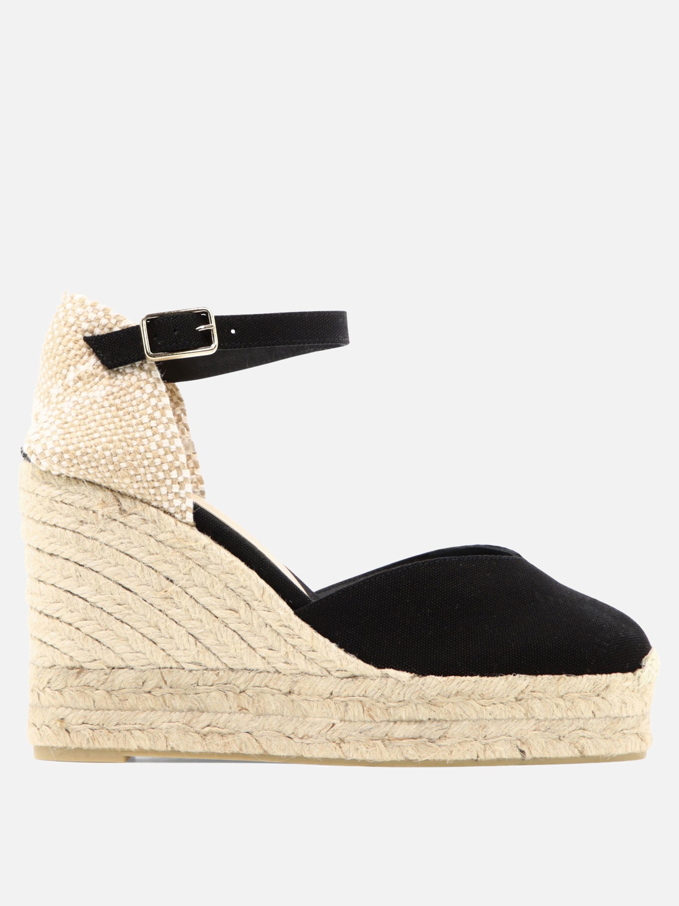 Espadrilles alte 100% cotton - 100% rubber  Nero - Castañer Donna | PDP | VIETTI Online Store | thumbnail