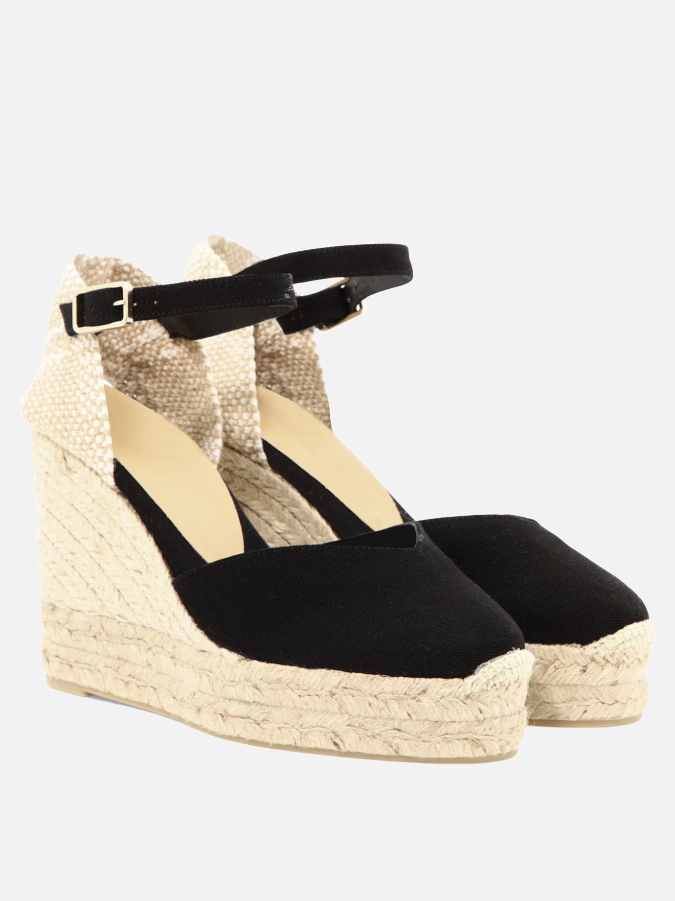 Espadrilles alte 100% cotton - 100% rubber  Nero - Castañer Donna | PDP | VIETTI Online Store | Zoom-Modal_2

