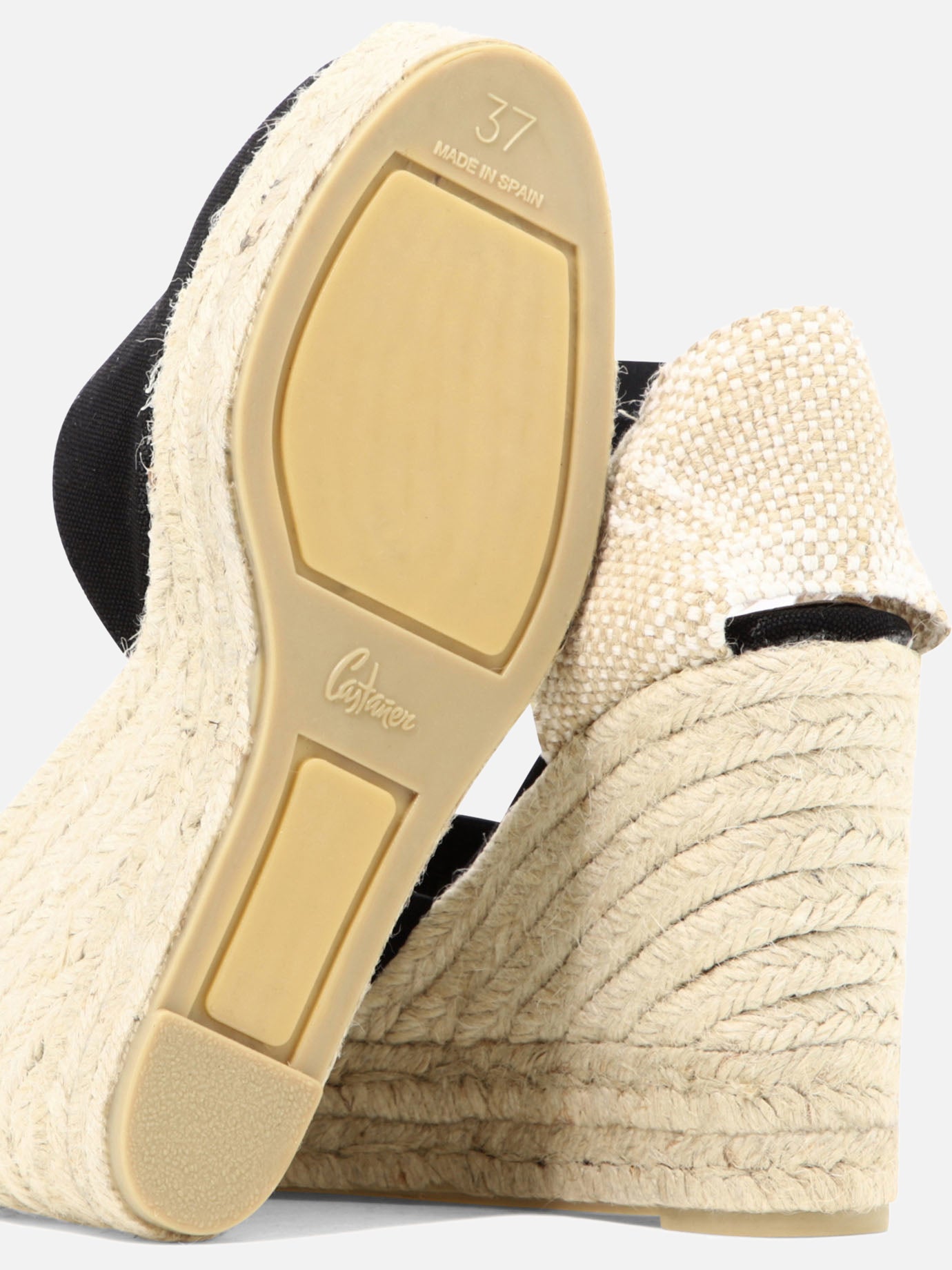 Espadrilles alte 100% cotton - 100% rubber  Nero - Castañer Donna | PDP | VIETTI Online Store | thumbnail_5