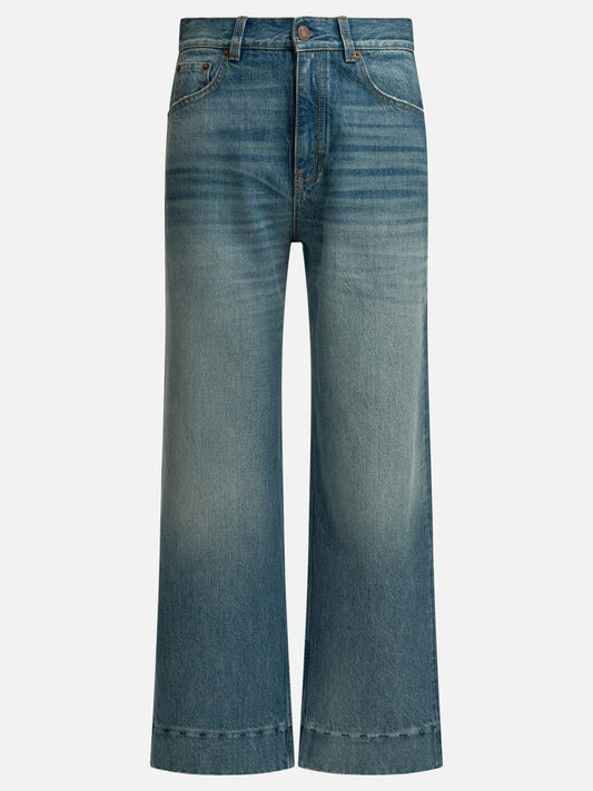 Jeans a gamba larga Solid colour  Blu - Chloé Donna | PDP | VIETTI Online Store 
