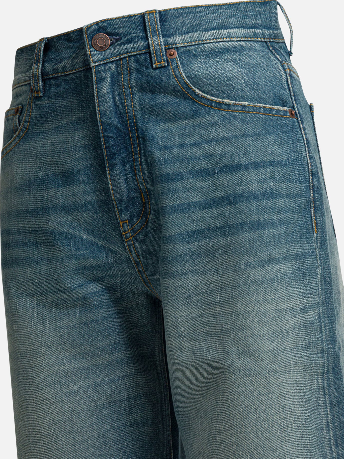 Jeans a gamba larga Solid colour  Blu - Chloé Donna | PDP | VIETTI Online Store | thumbnail_3