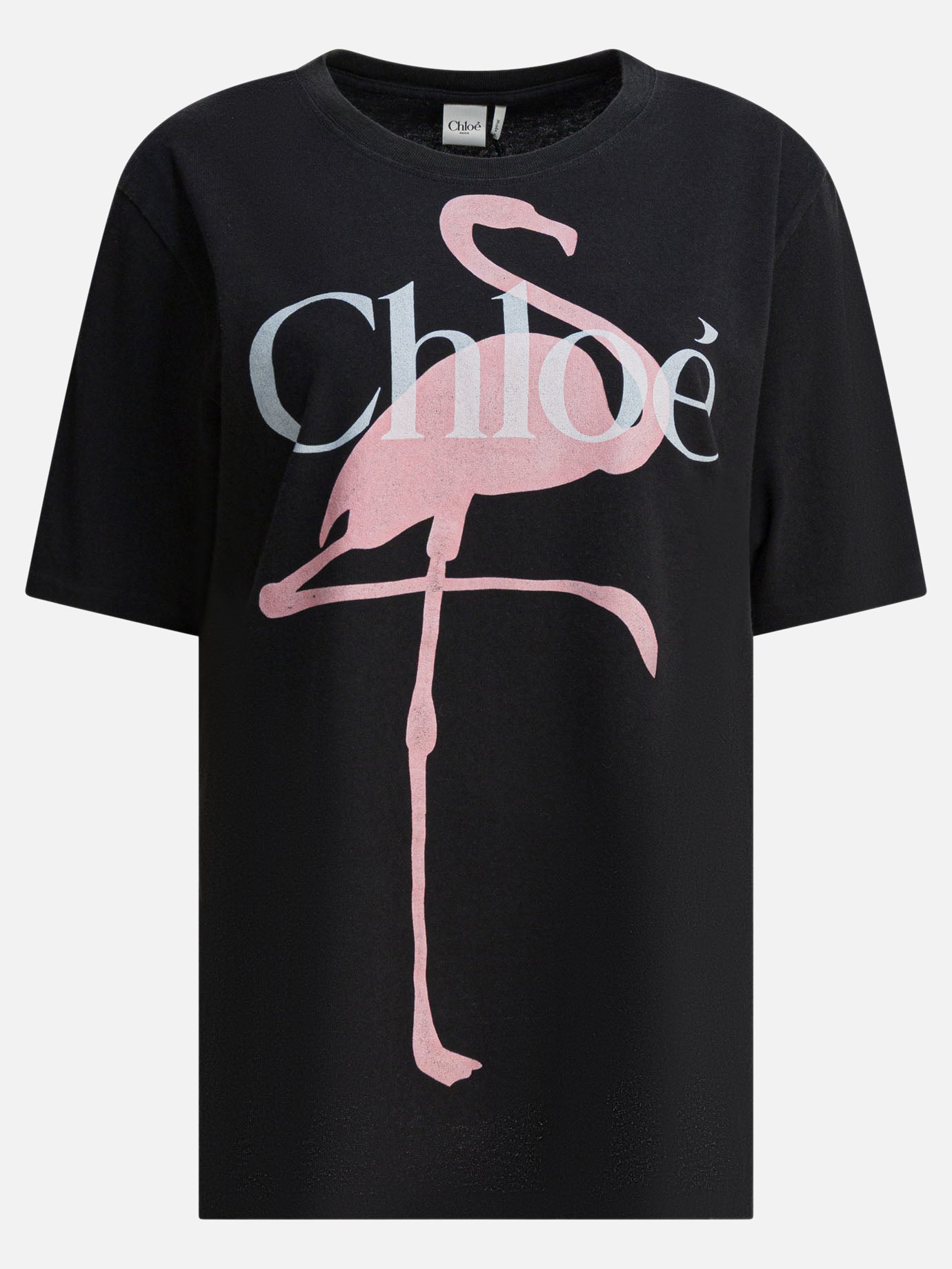 T-shirt girocollo Logo  Nero - Chloé Donna | PDP | VIETTI Online Store | thumbnail