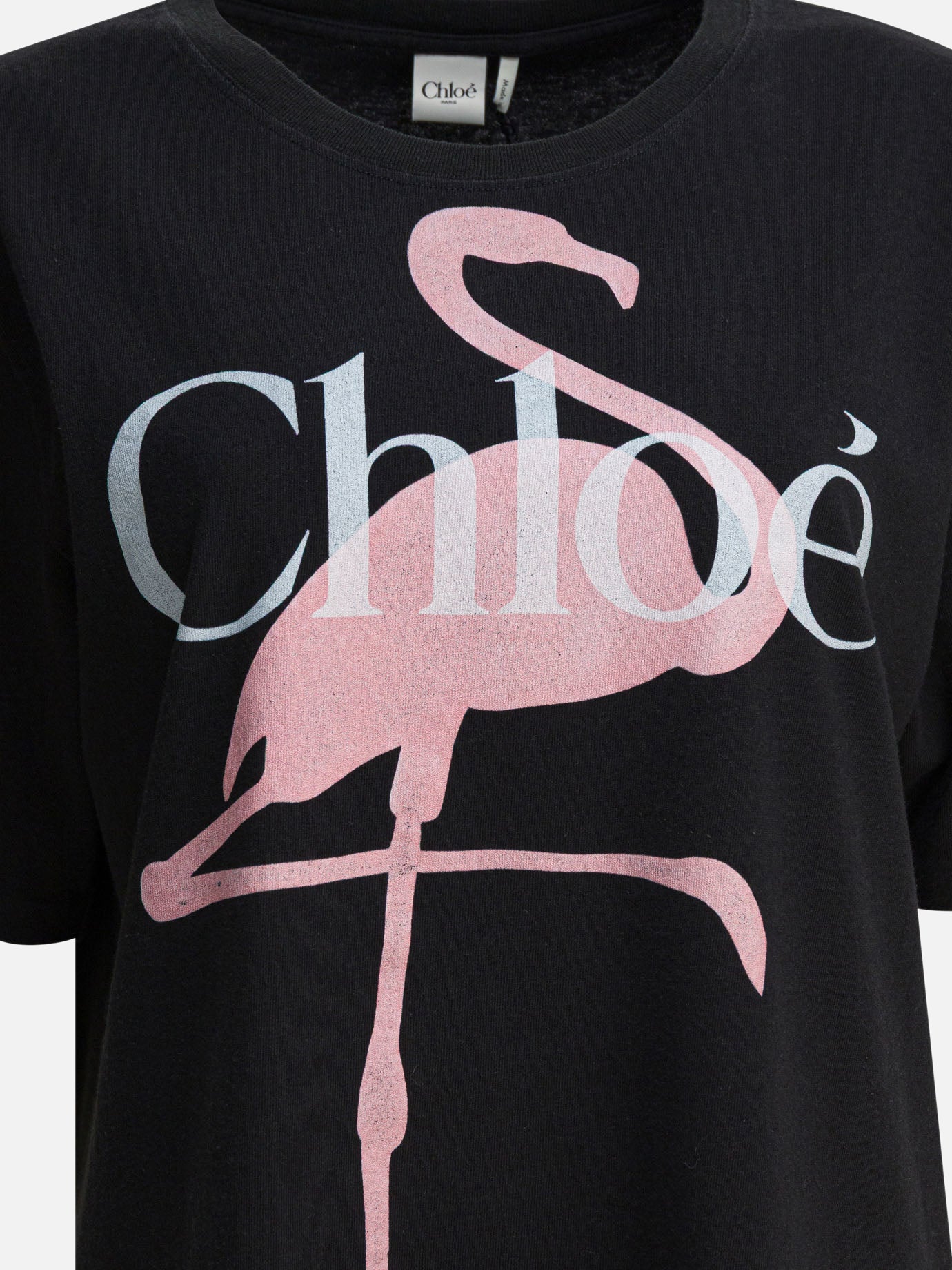 T-shirt girocollo Logo  Nero - Chloé Donna | PDP | VIETTI Online Store | Zoom-Modal_3
