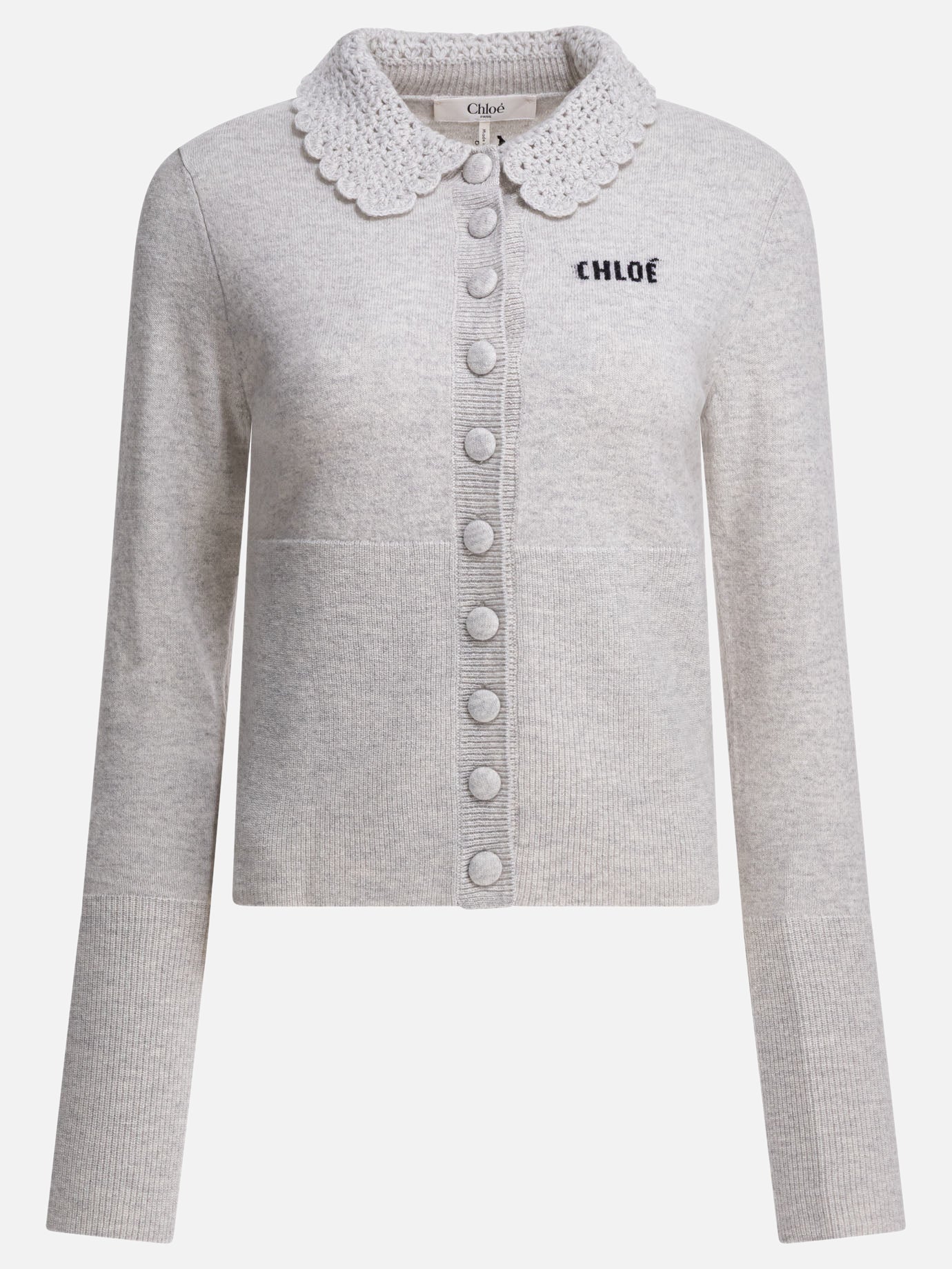 Cardigans Logo  Grey - Chloé Women | PDP | VIETTI Online Store | Zoom-Modal
