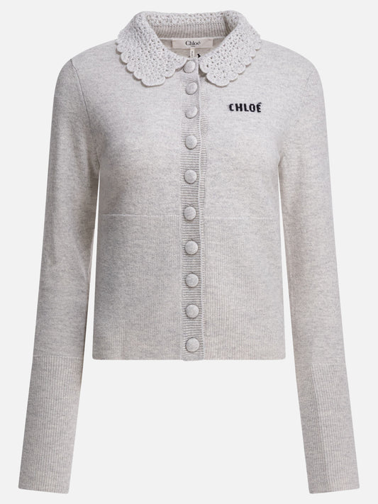 Cardigans Logo  Grey - Chloé Women | PLP | VIETTI Online Store 
