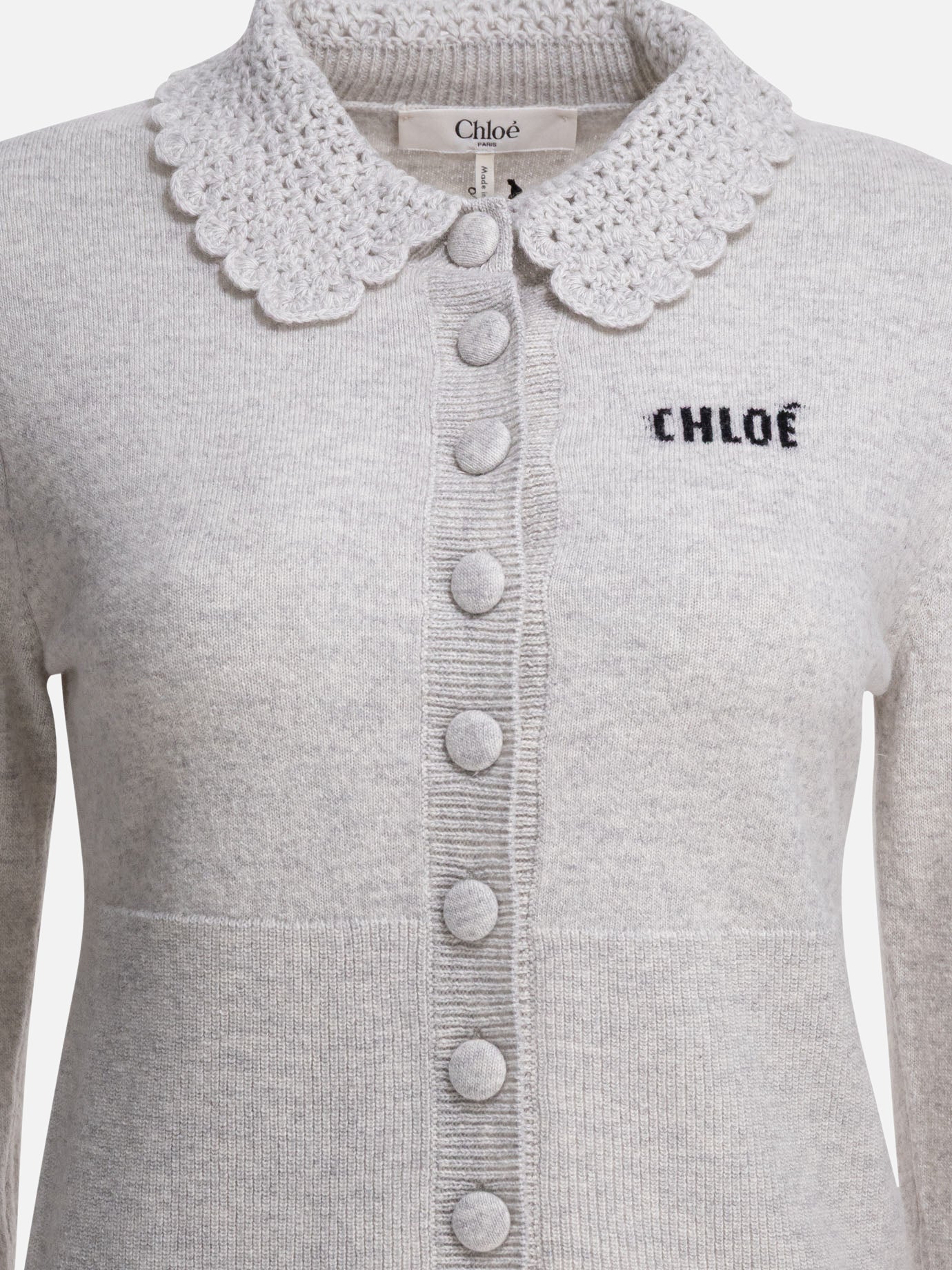 Cardigans Logo  Grey - Chloé Women | PDP | VIETTI Online Store | thumbnail_3