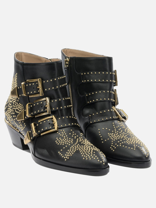 Stivaletti con zip 88% calf leather 12% goat leather - 100% calf leather  Nero - Chloé Donna | PDP | VIETTI Online Store | 2

