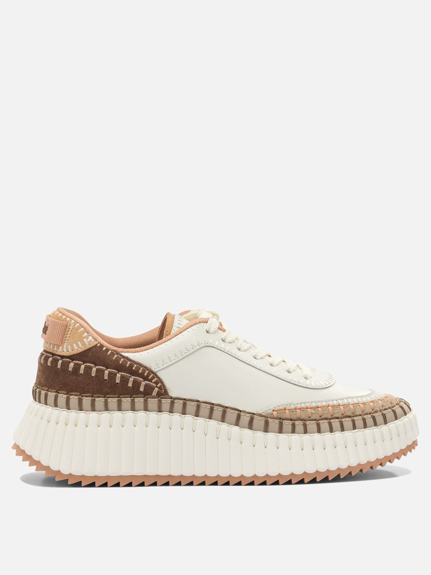 Sneaker basse 95% polyester 5% elastane - 100% ethylene vinyl acetate  Beige - Chloé Donna | PDP | VIETTI Online Store | thumbnail
