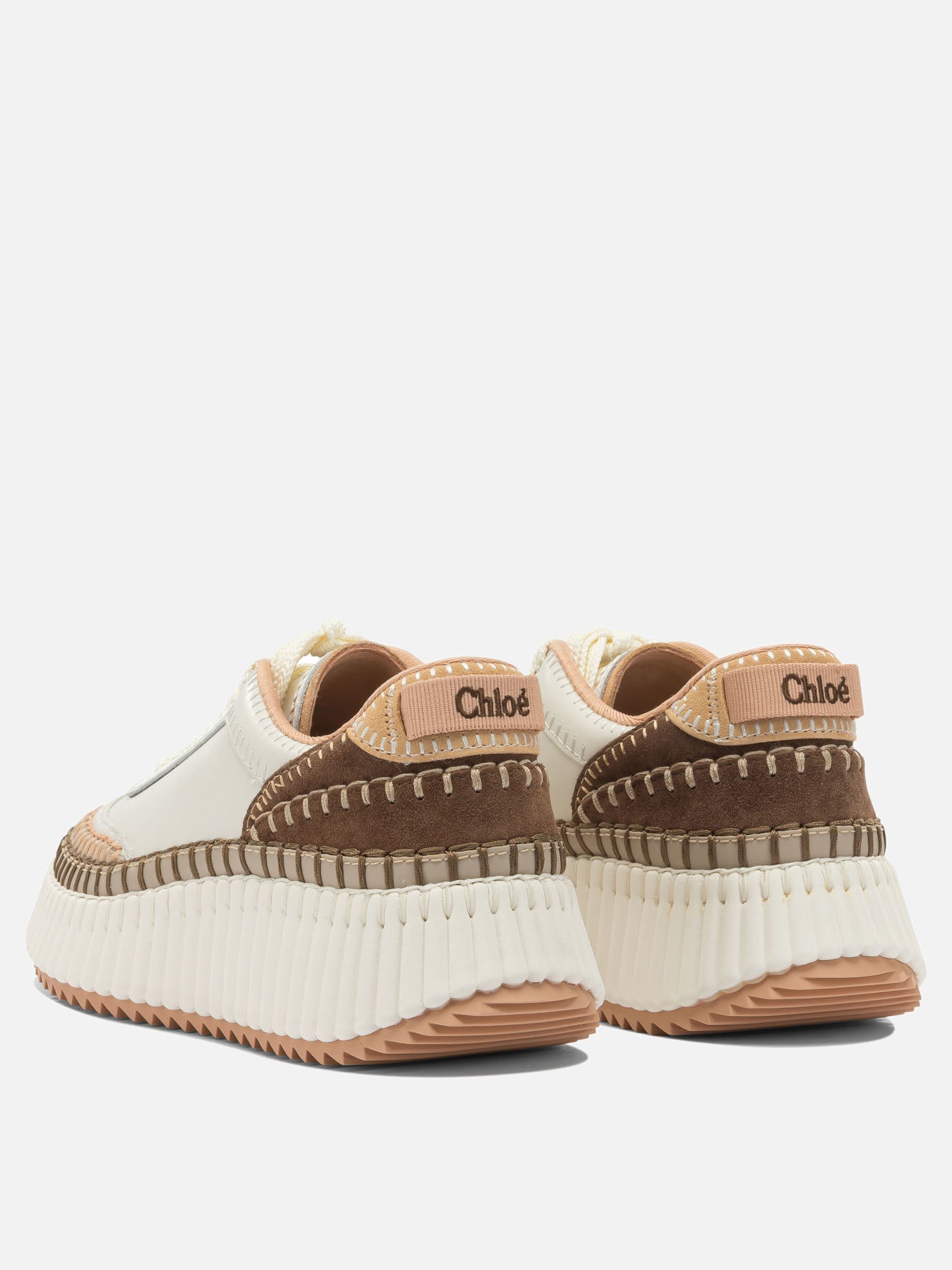 Sneaker basse 95% polyester 5% elastane - 100% ethylene vinyl acetate  Beige - Chloé Donna | PDP | VIETTI Online Store | thumbnail_4