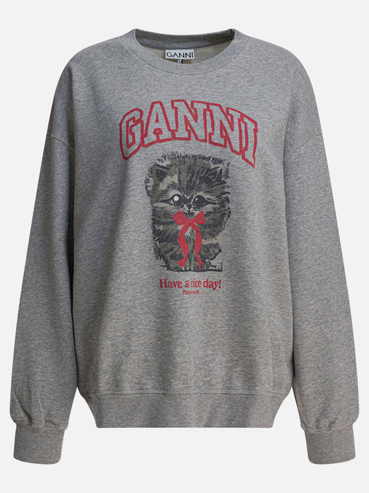 Felpe girocollo Logo  Grigio - Ganni Donna | PLP | VIETTI Online Store 
