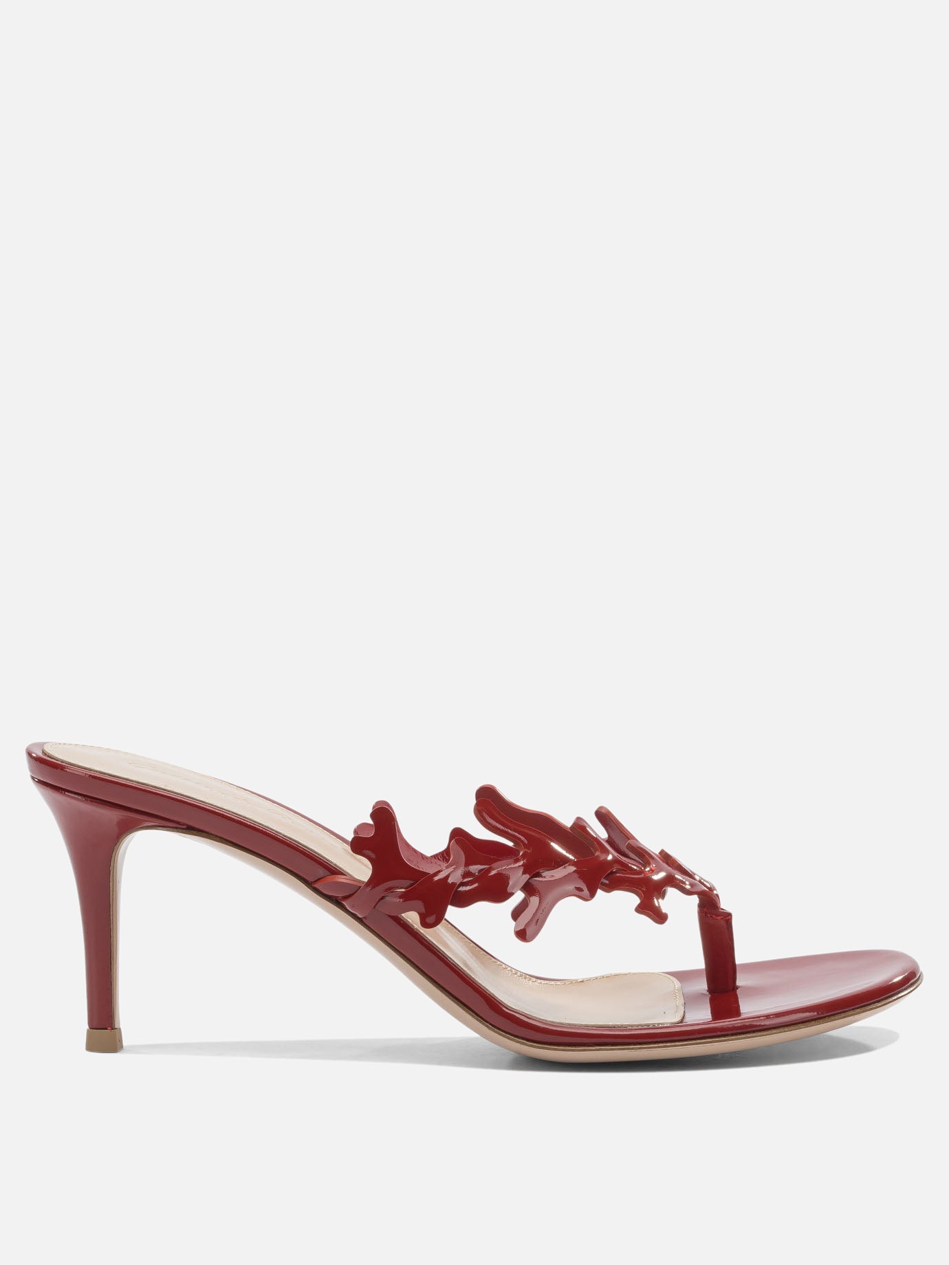 Mule 100% leather - 100% leather  Rosso - Gianvito Rossi Donna | PDP | VIETTI Online Store | thumbnail